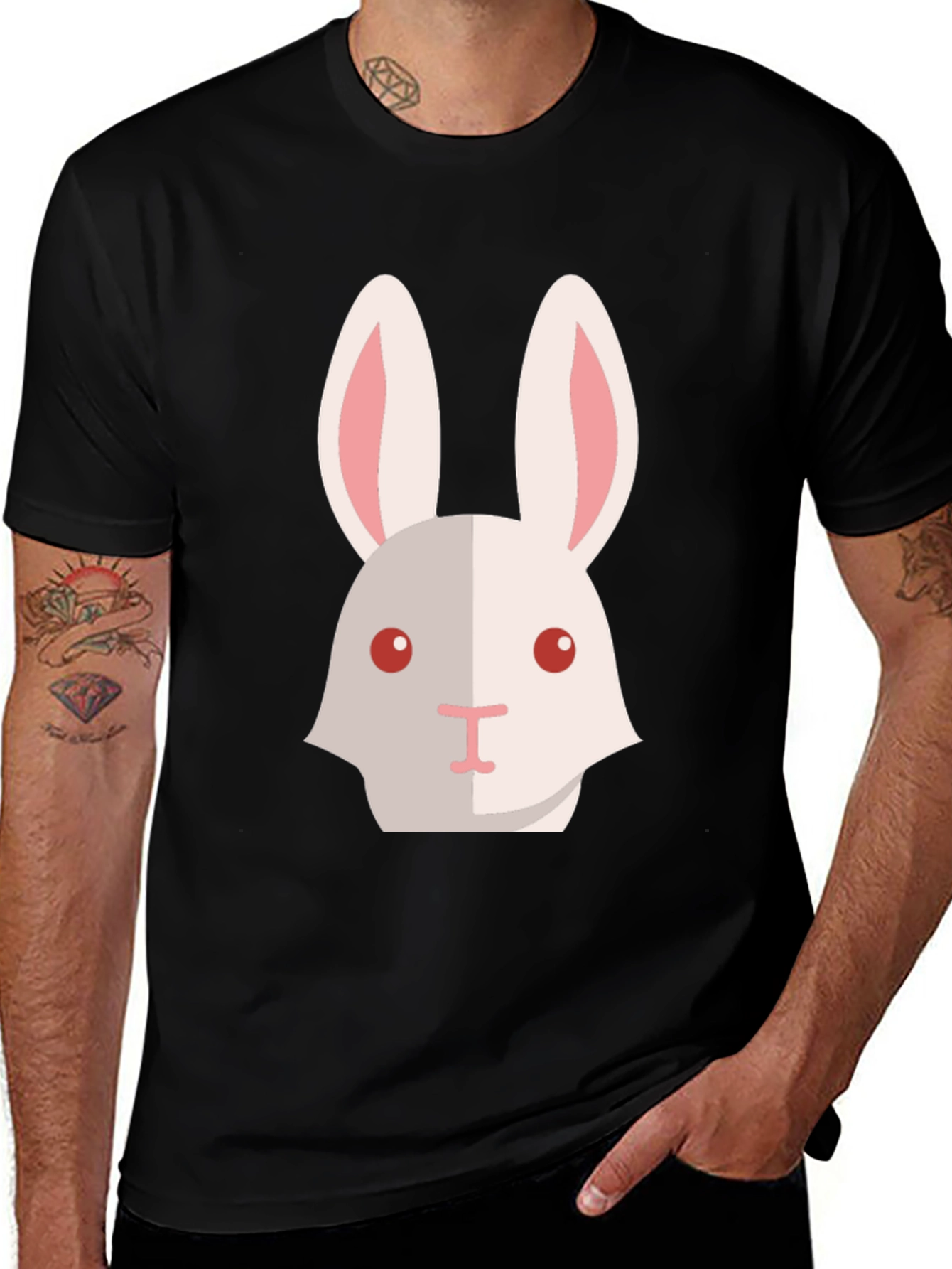 Rabbit Graphic Tee - Soft Cotton Blend