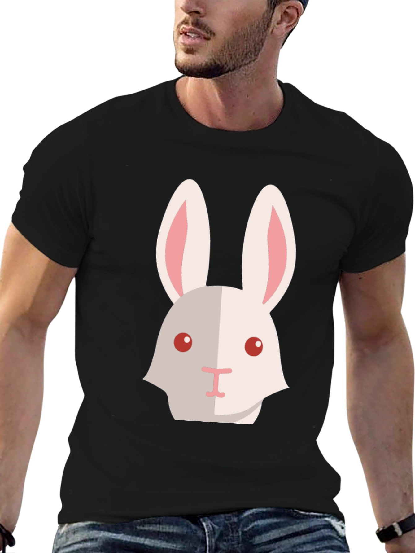 Rabbit Graphic Tee - Soft Cotton Blend