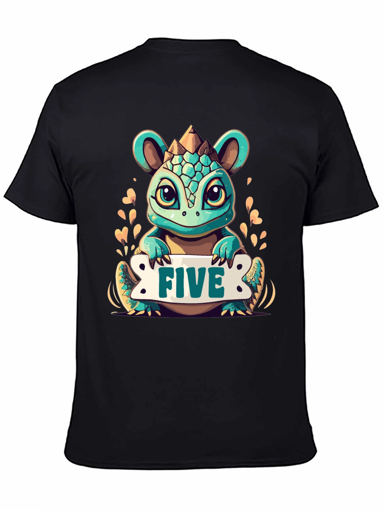 Kids 5th Birthday Dinosaur T-Shirt