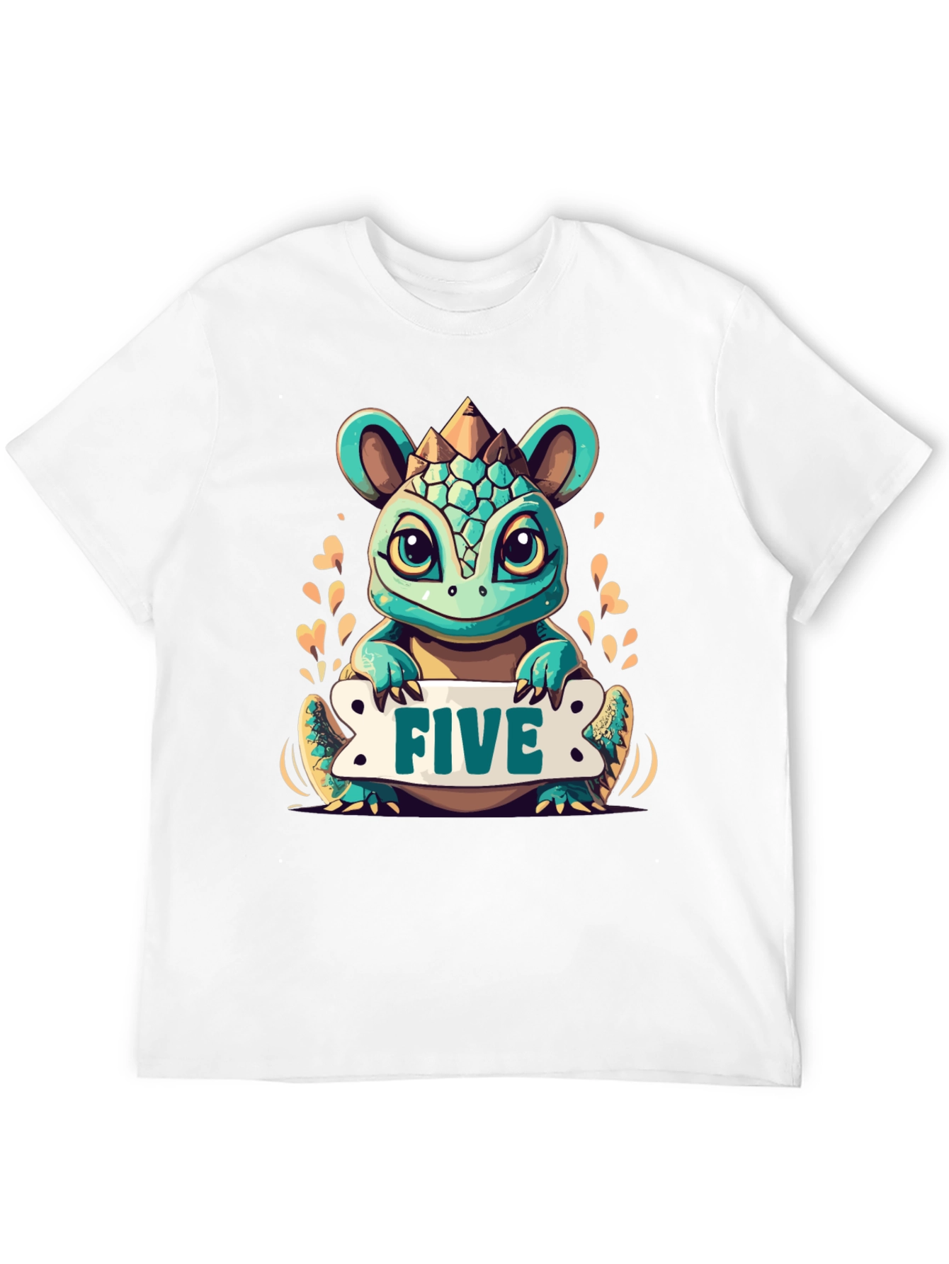 Kids 5th Birthday Dinosaur T-Shirt
