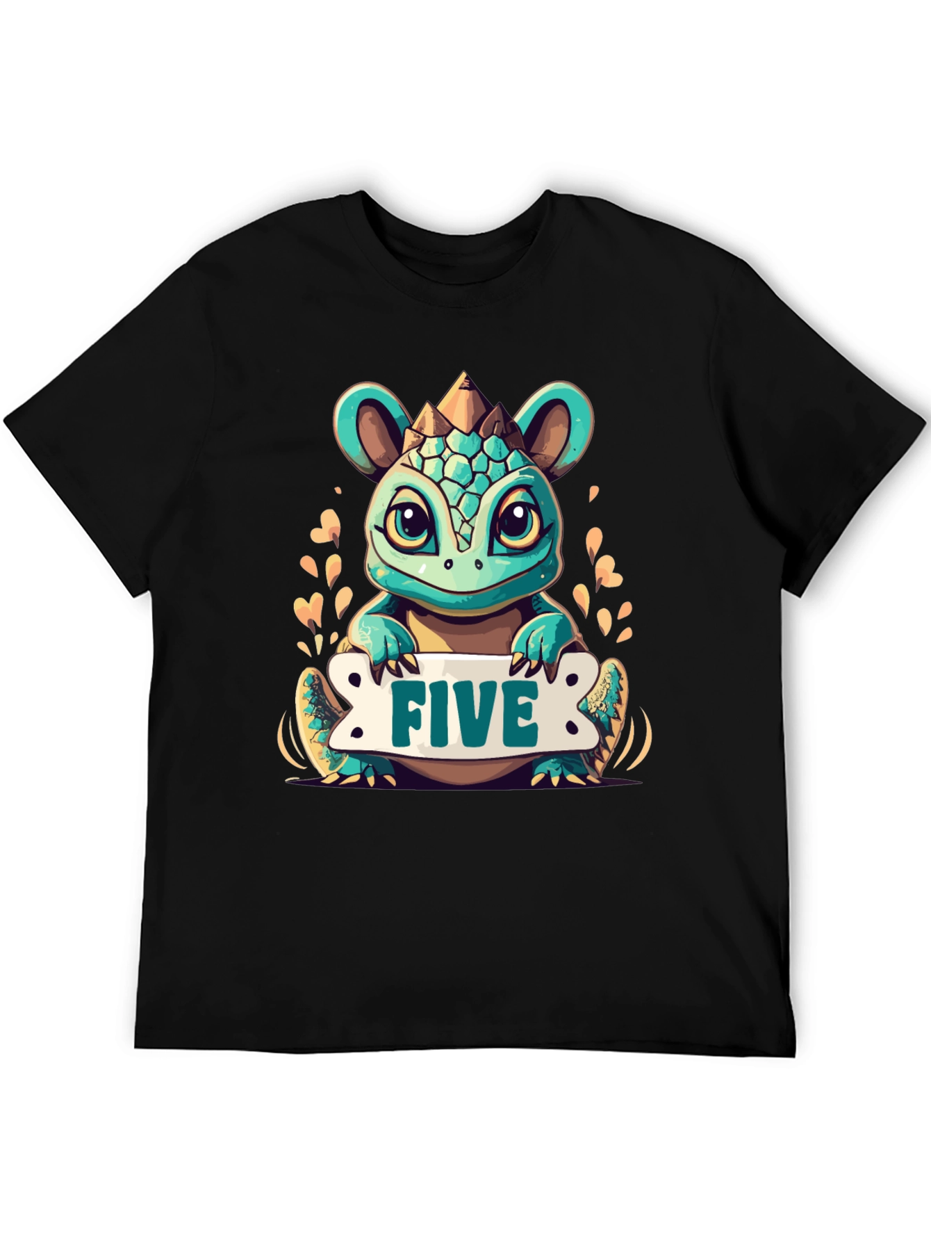 Kids 5th Birthday Dinosaur T-Shirt