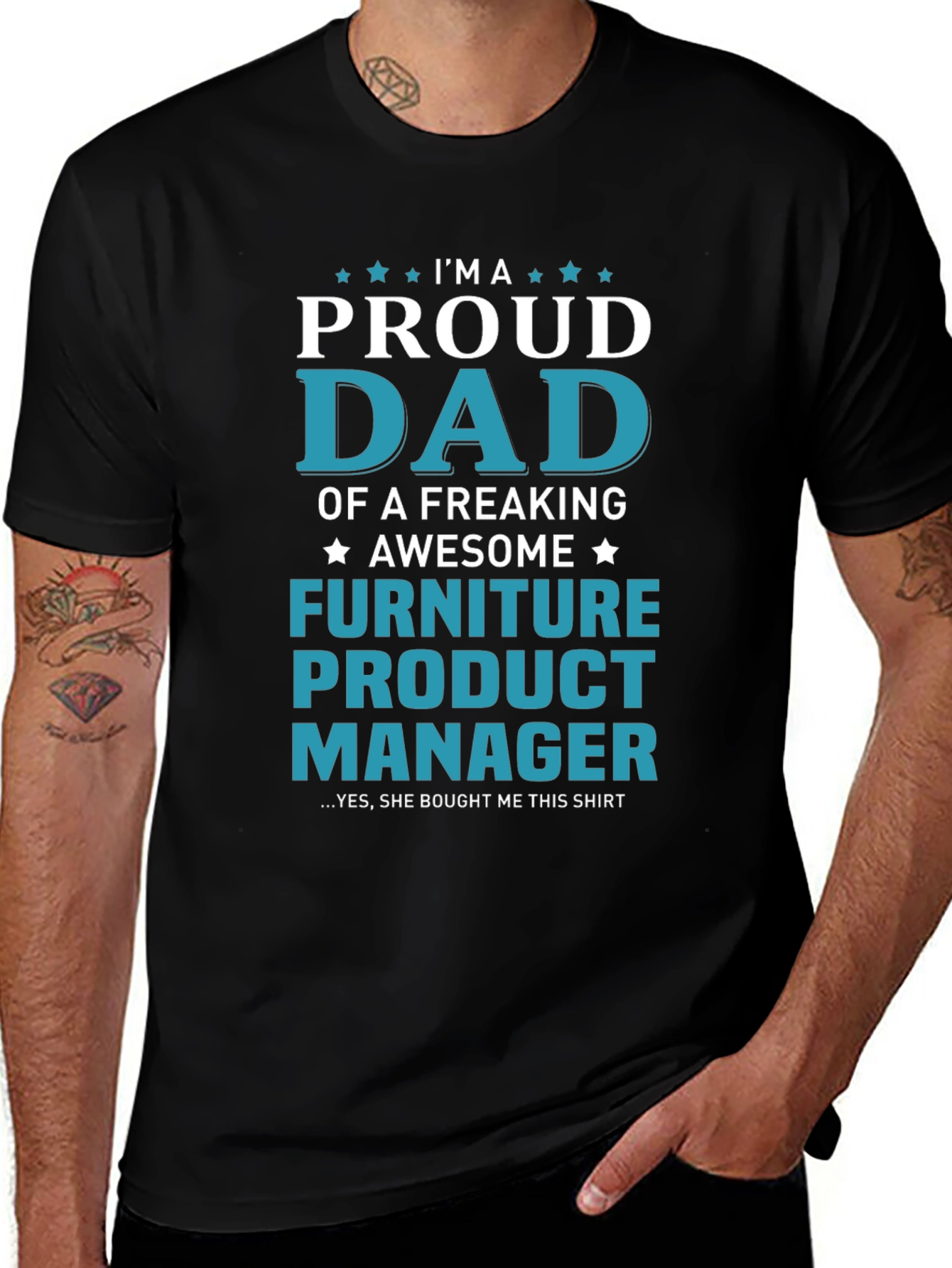 Proud Dad Furniture Product Manager Graphic T-Shirt