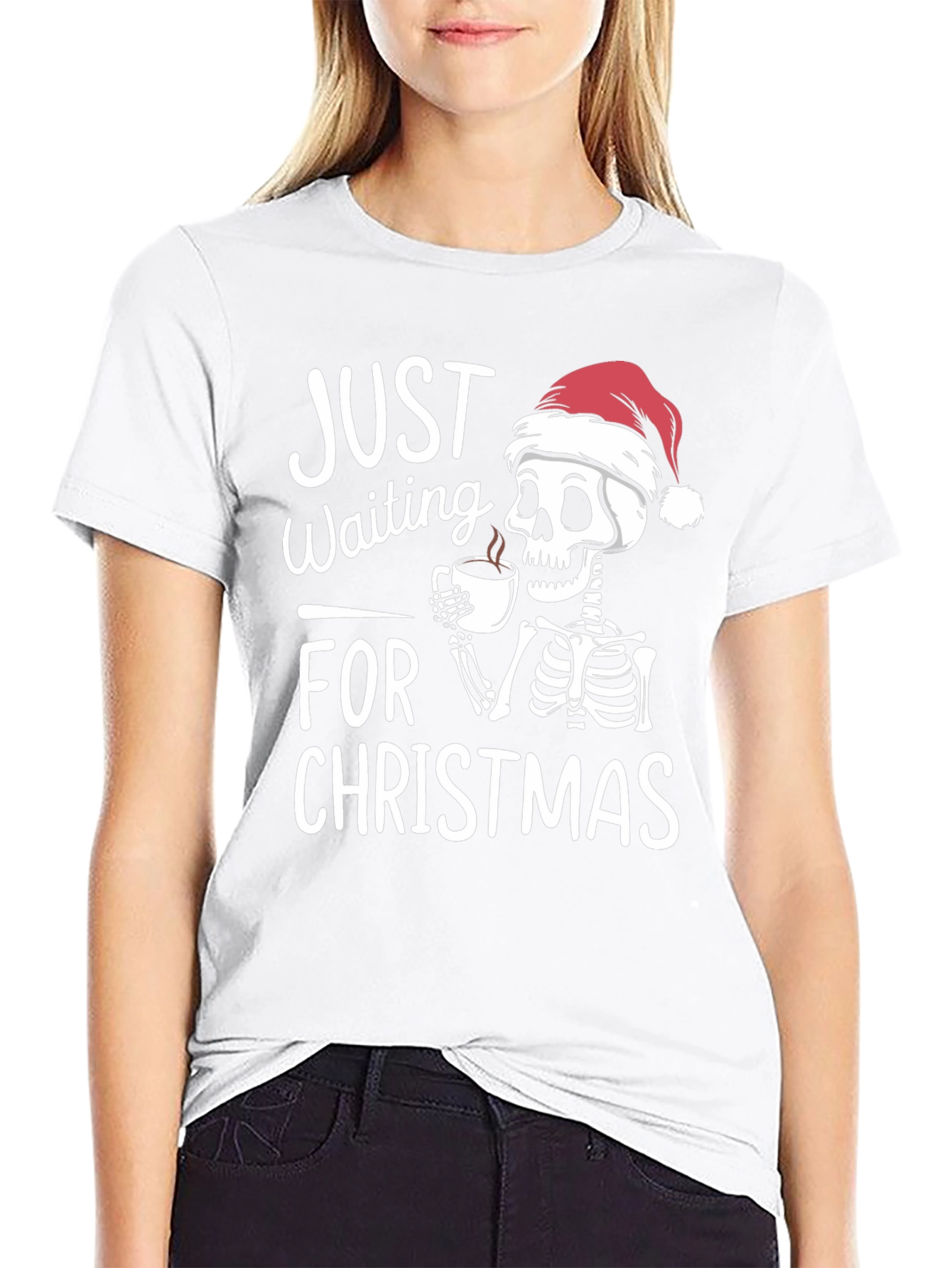 Waiting for Christmas Skeleton T-Shirt