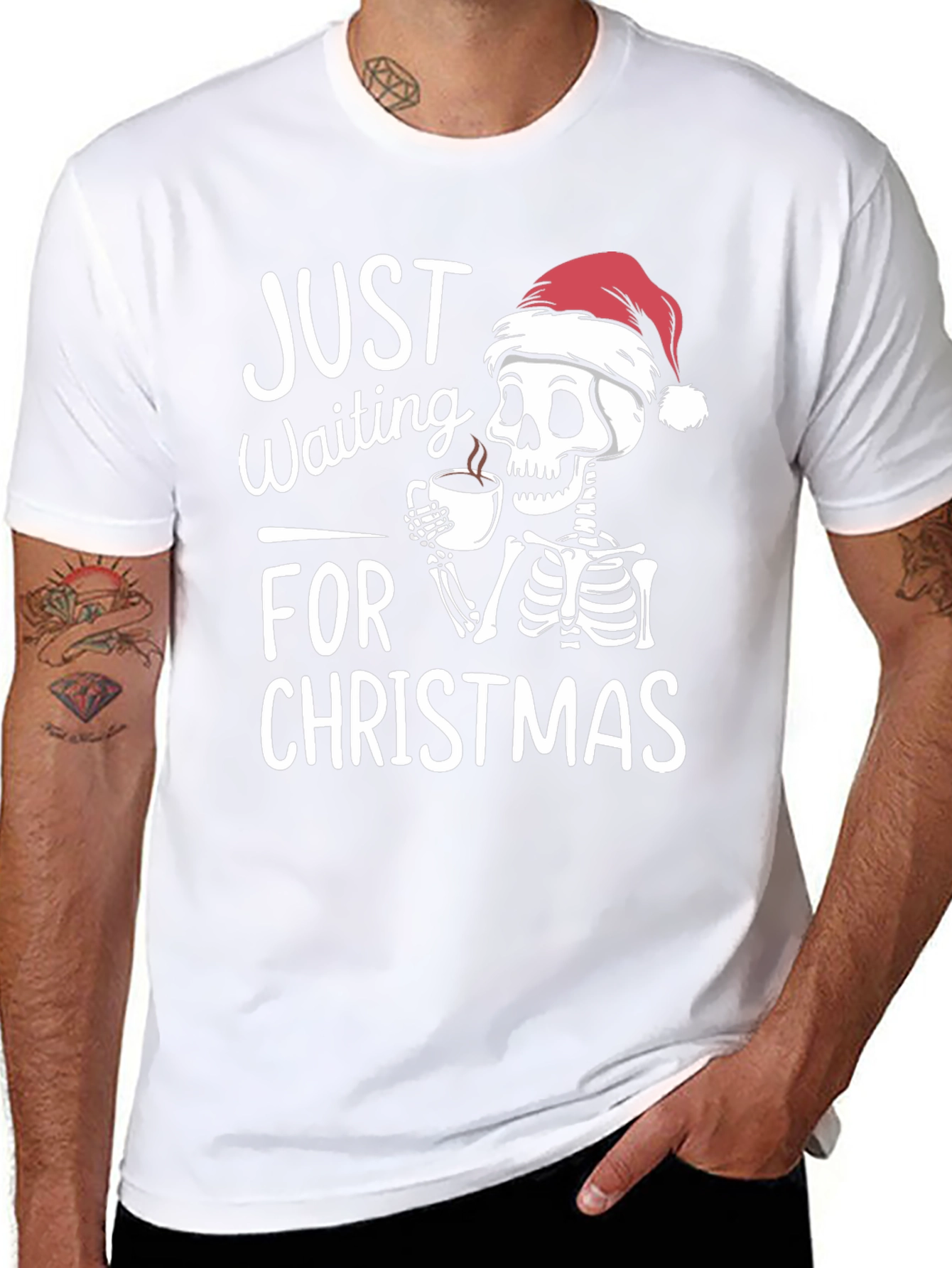 Waiting for Christmas Skeleton T-Shirt