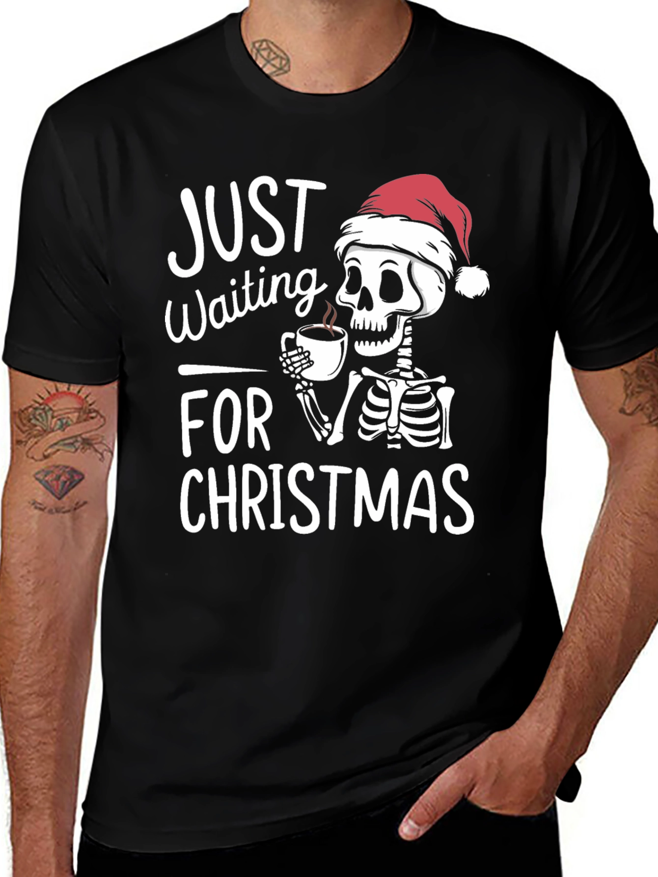 Waiting for Christmas Skeleton T-Shirt