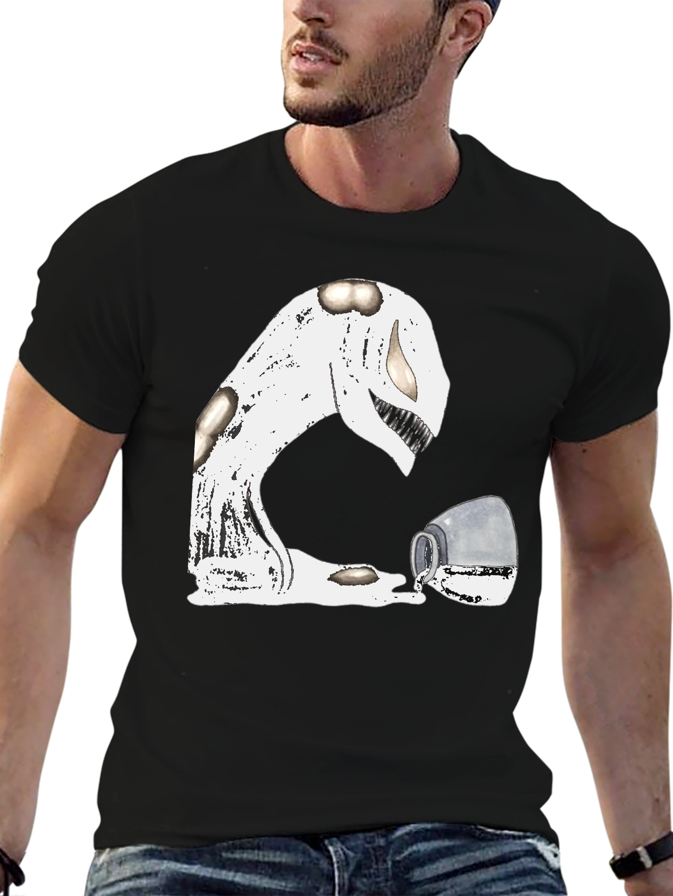 Spilled Milk Monster Graphic Tee - Unique & Fun