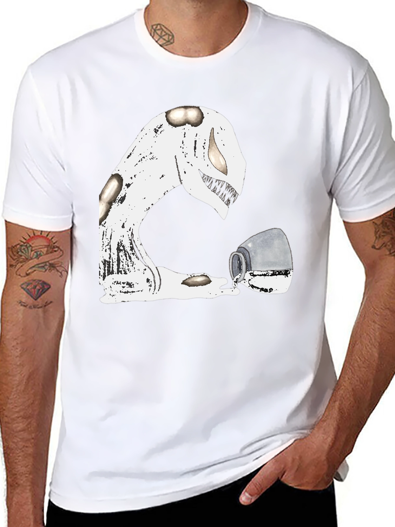 Spilled Milk Monster Graphic Tee - Unique & Fun
