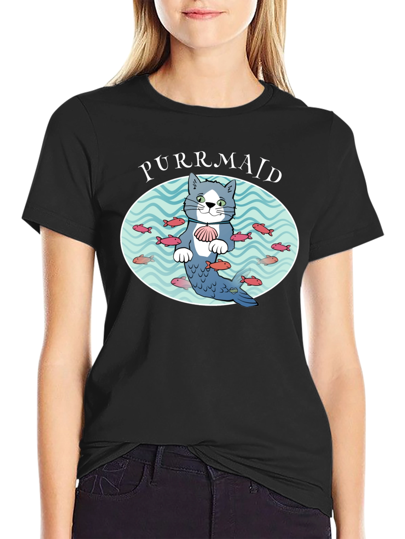 Purrmaid Cat Graphic T-Shirt - Unisex Cotton Tee
