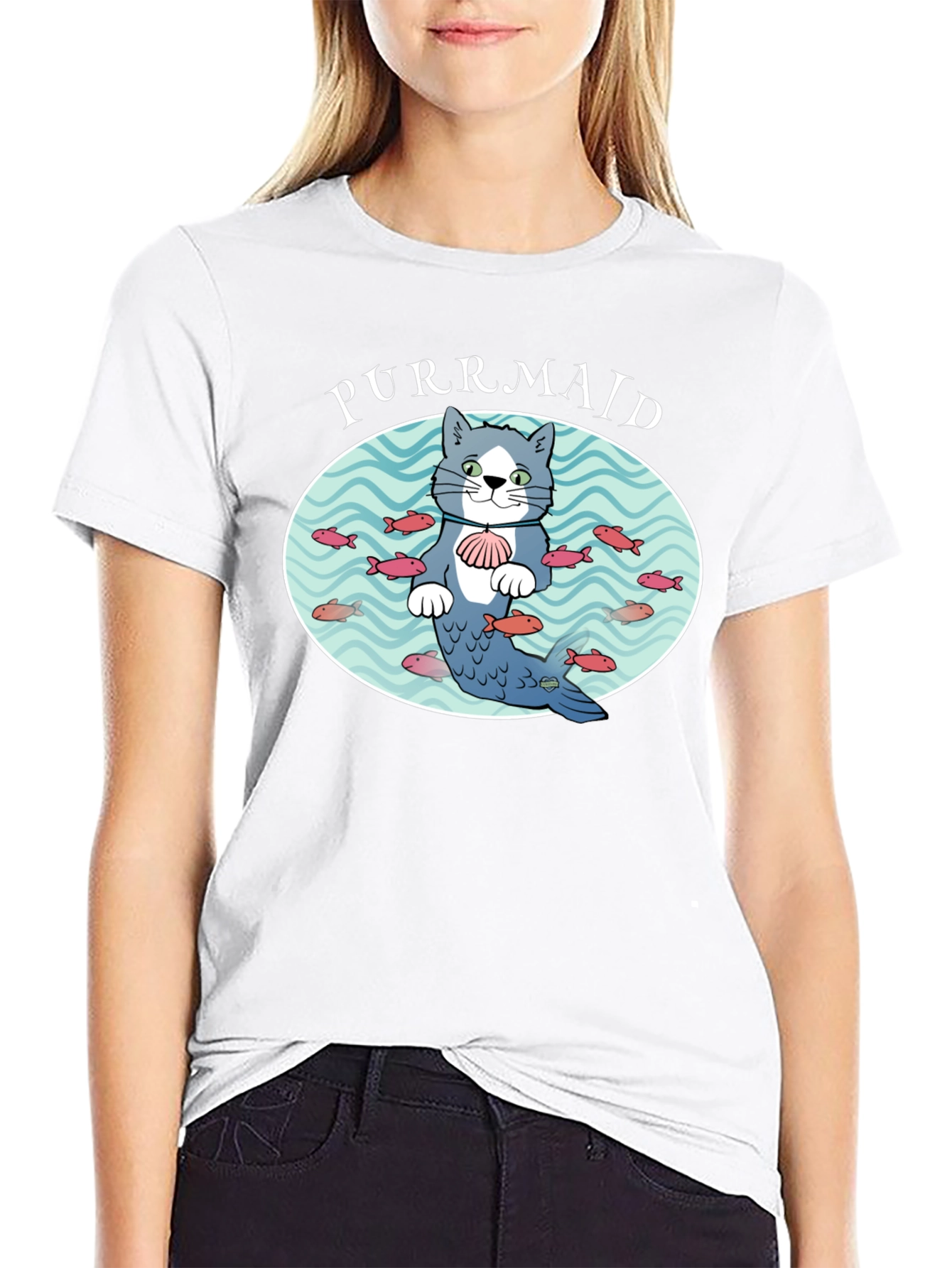 Purrmaid Cat Graphic T-Shirt - Unisex Cotton Tee