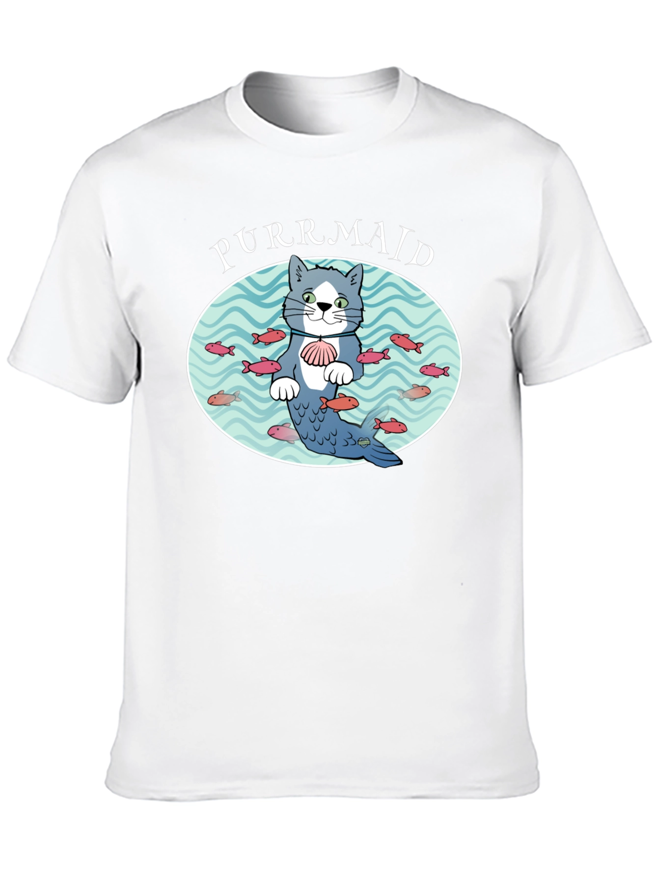 Purrmaid Cat Graphic T-Shirt - Unisex Cotton Tee