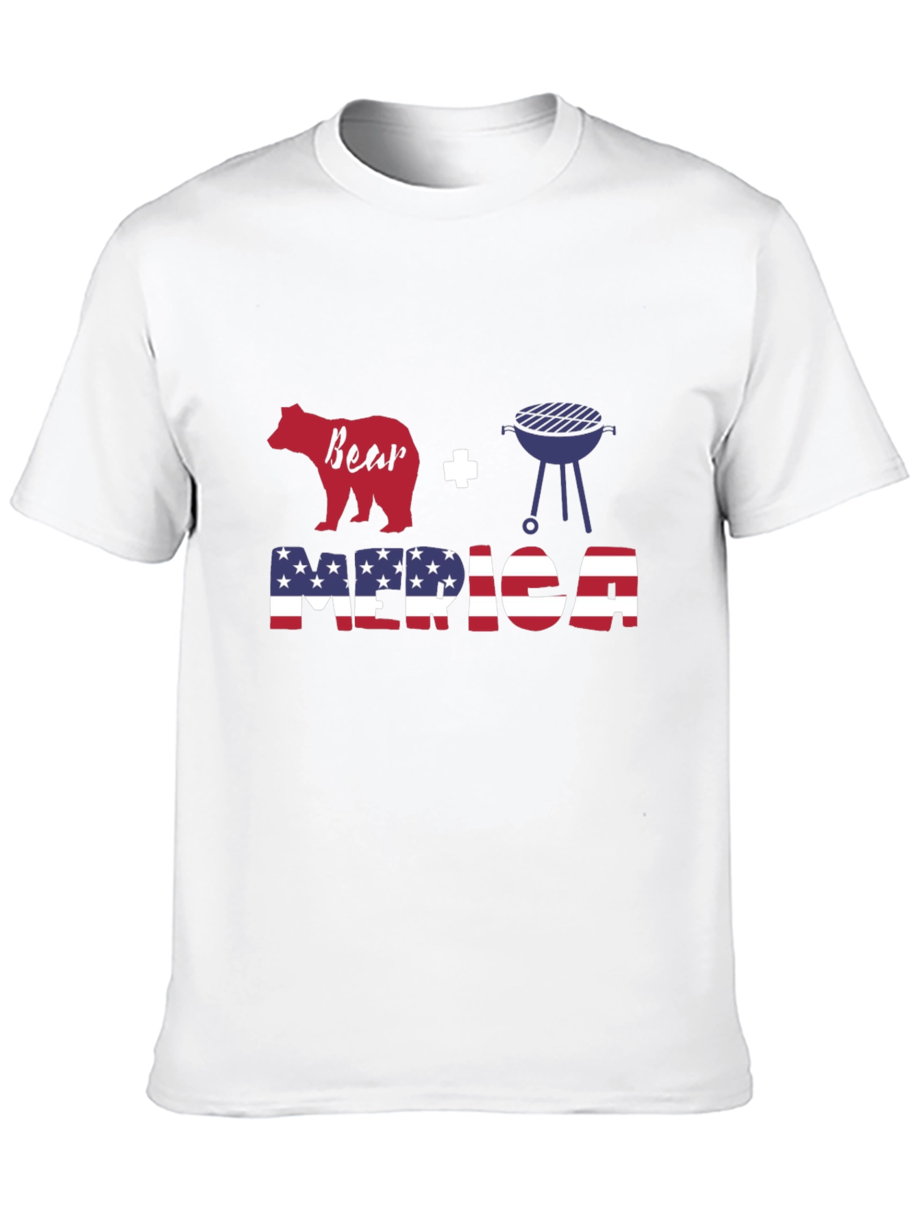 Bear BBQ Merica Graphic T-Shirt