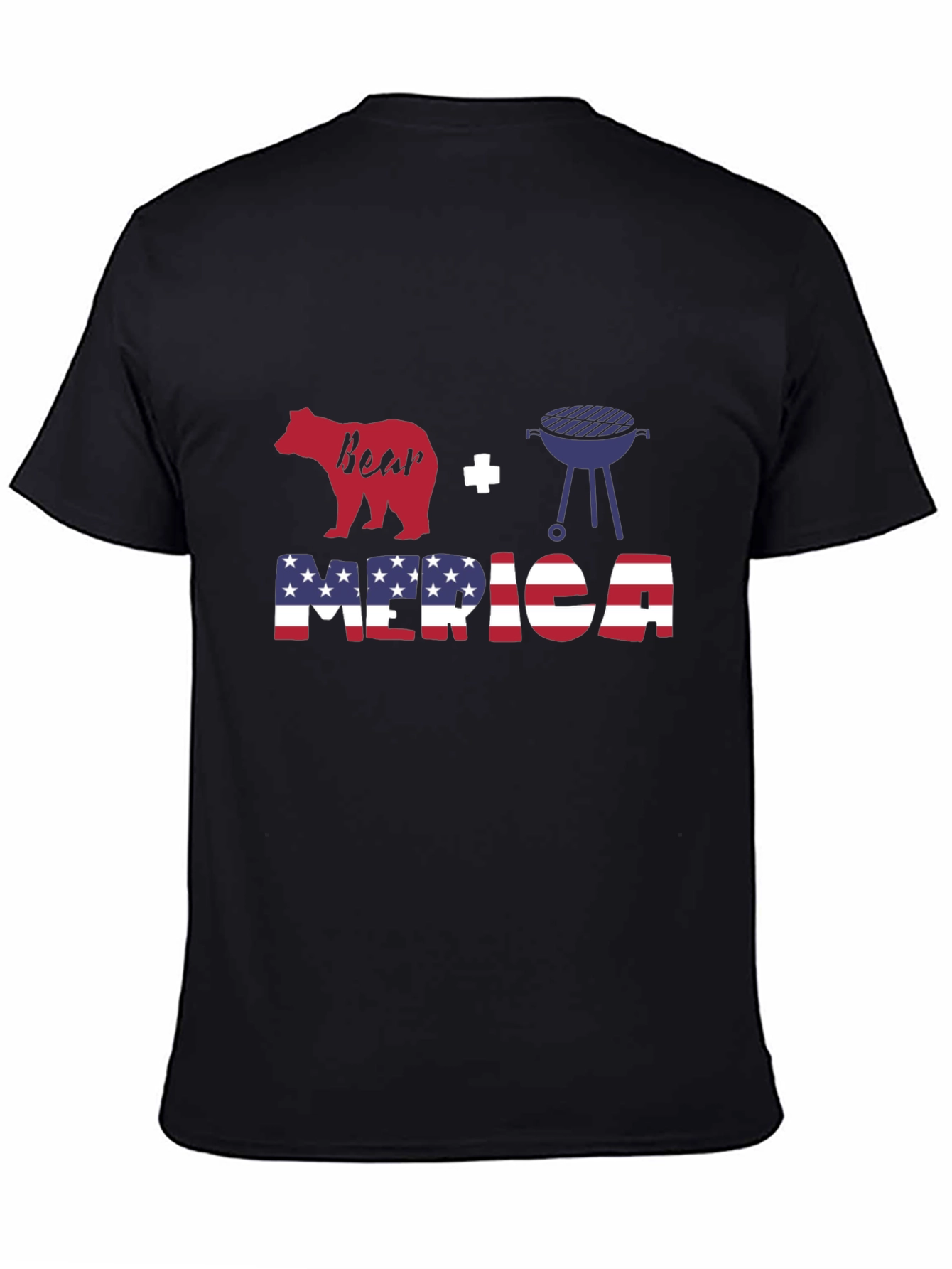 Bear BBQ Merica Graphic T-Shirt