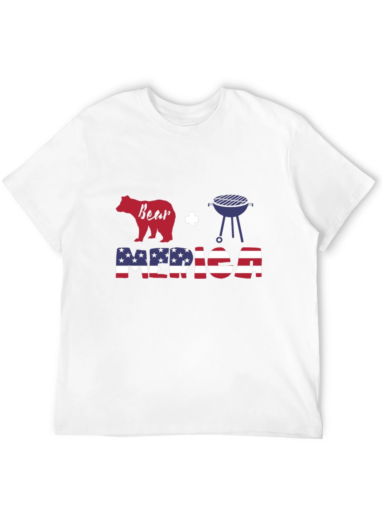 Bear BBQ Merica Graphic T-Shirt