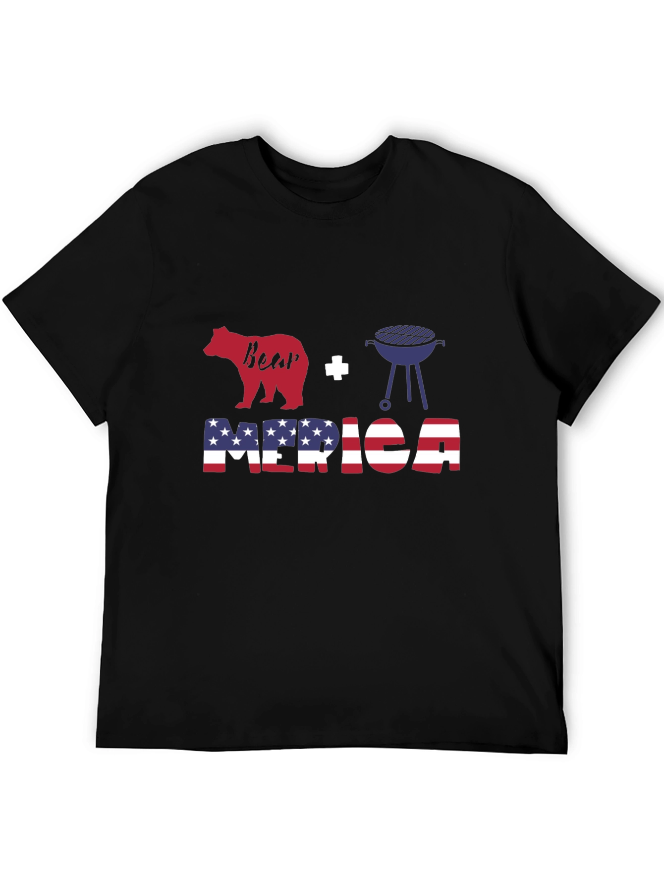 Bear BBQ Merica Graphic T-Shirt