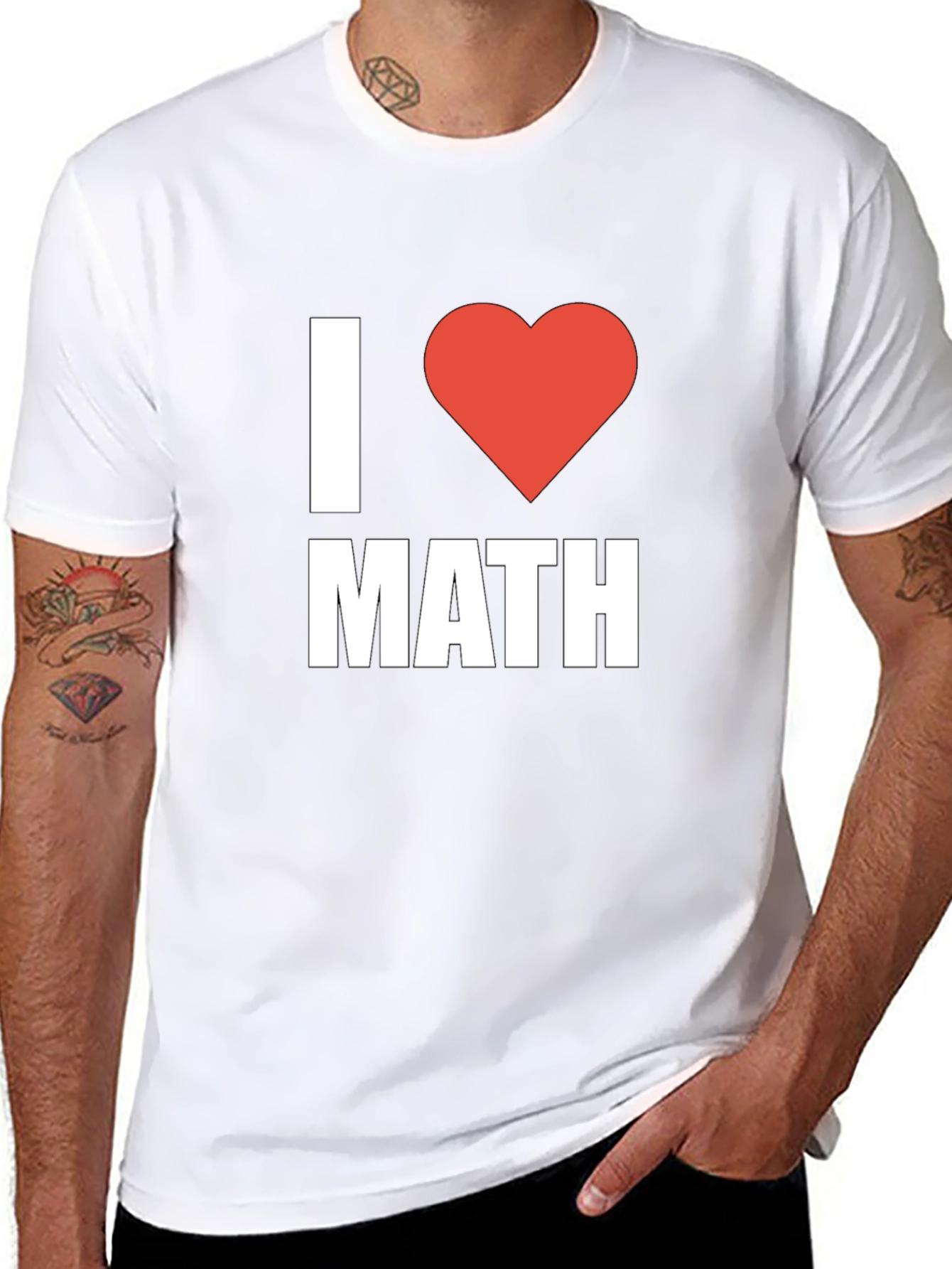 I Heart Math Black T-Shirt
