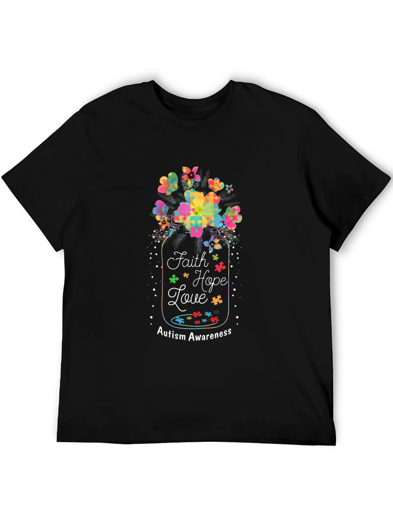 Faith Hope Love Autism Awareness T-Shirt