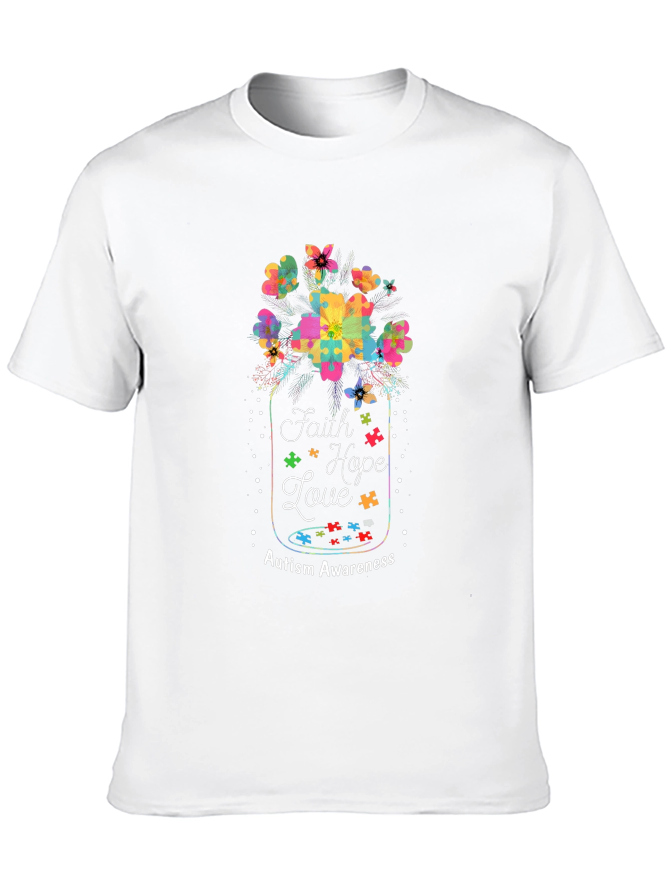 Faith Hope Love Autism Awareness T-Shirt