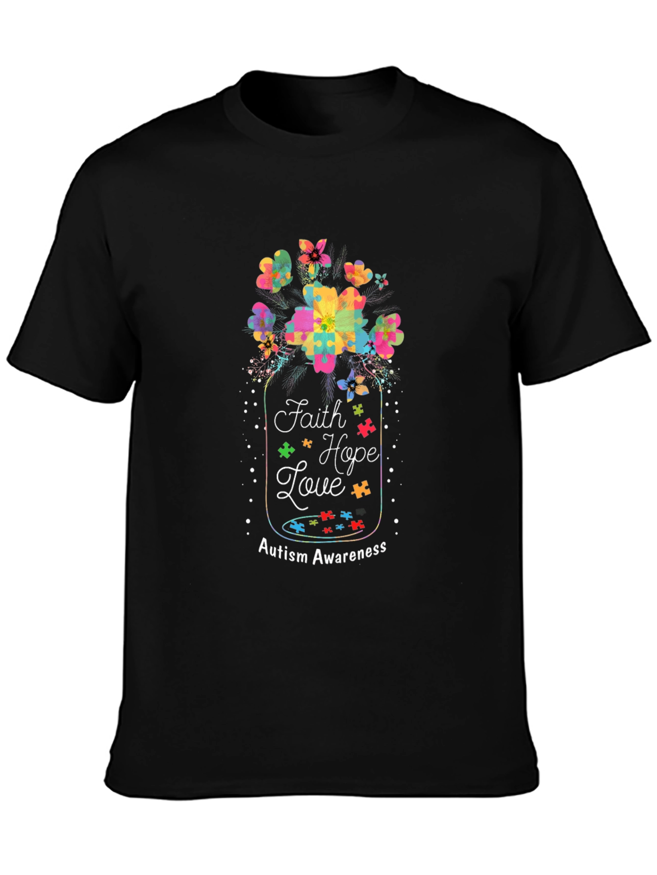 Faith Hope Love Autism Awareness T-Shirt