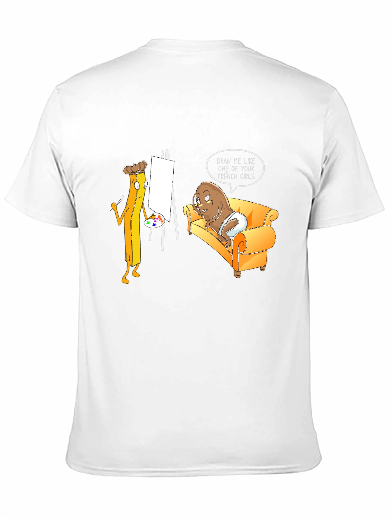 Funny Potato and Fries Art T-Shirt