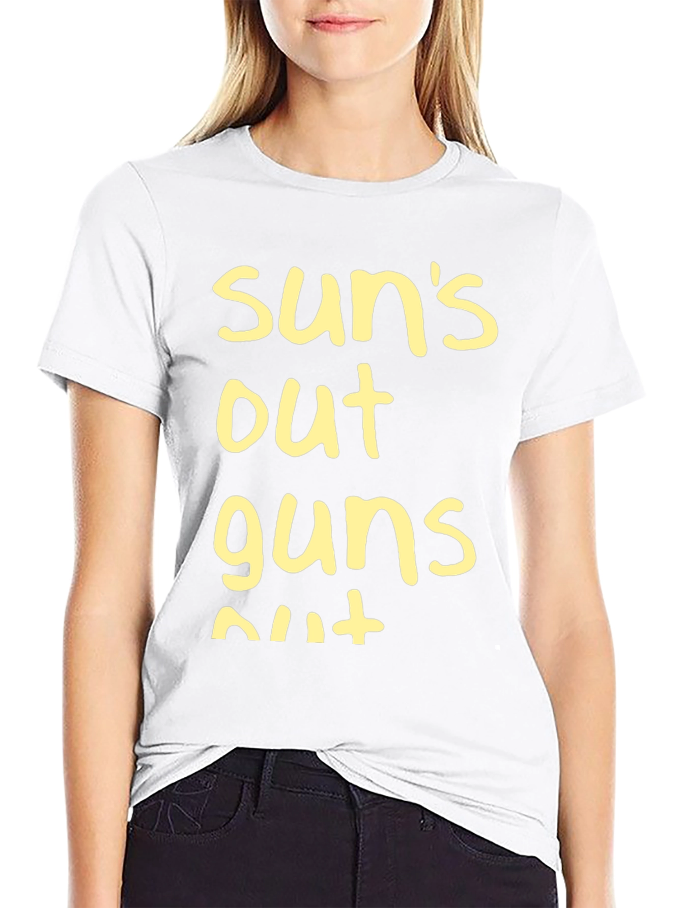 Suns Out Guns Out Black T-Shirt