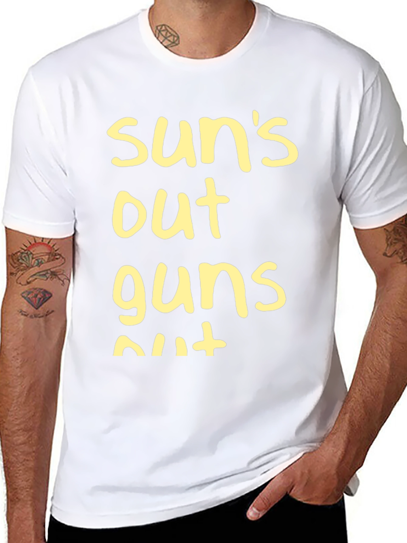 Suns Out Guns Out Black T-Shirt