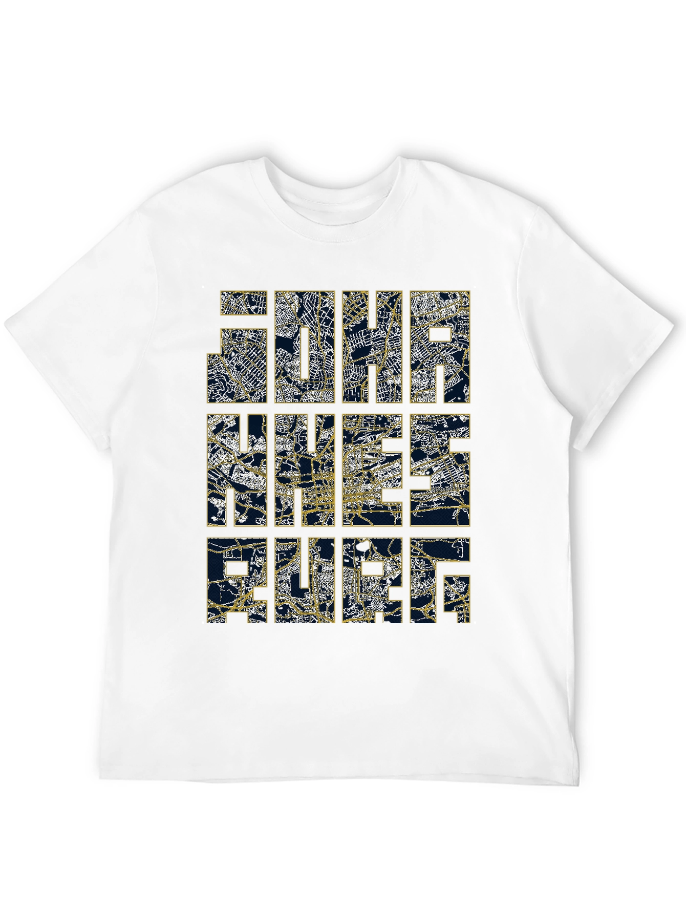 Map Design Graphic Tee - The Nice France