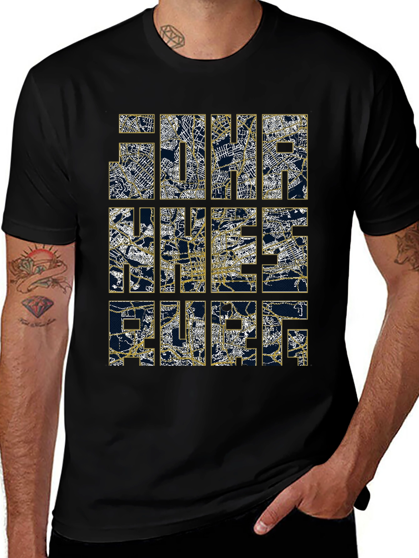 Map Design Graphic Tee - The Nice France