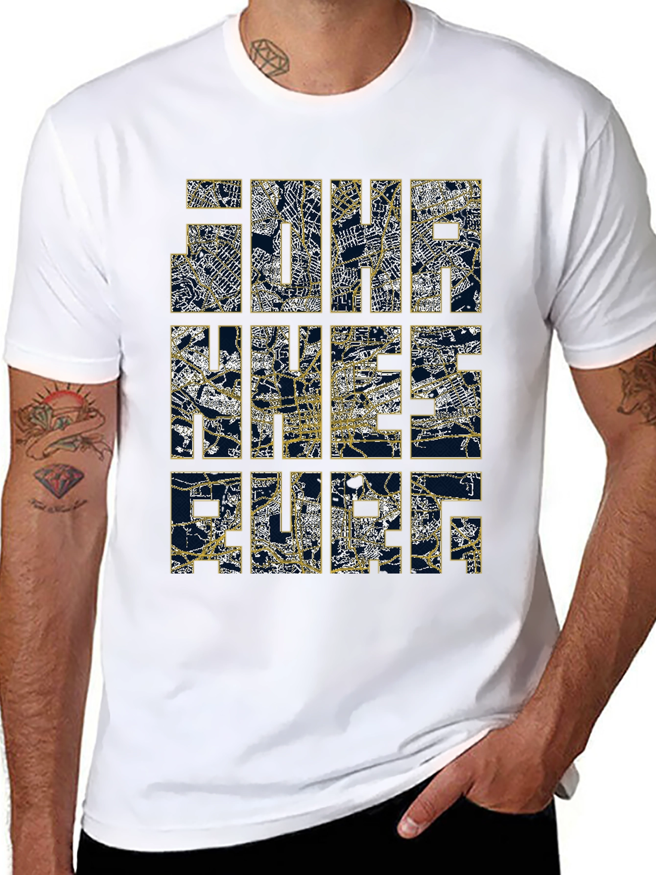 Map Design Graphic Tee - The Nice France