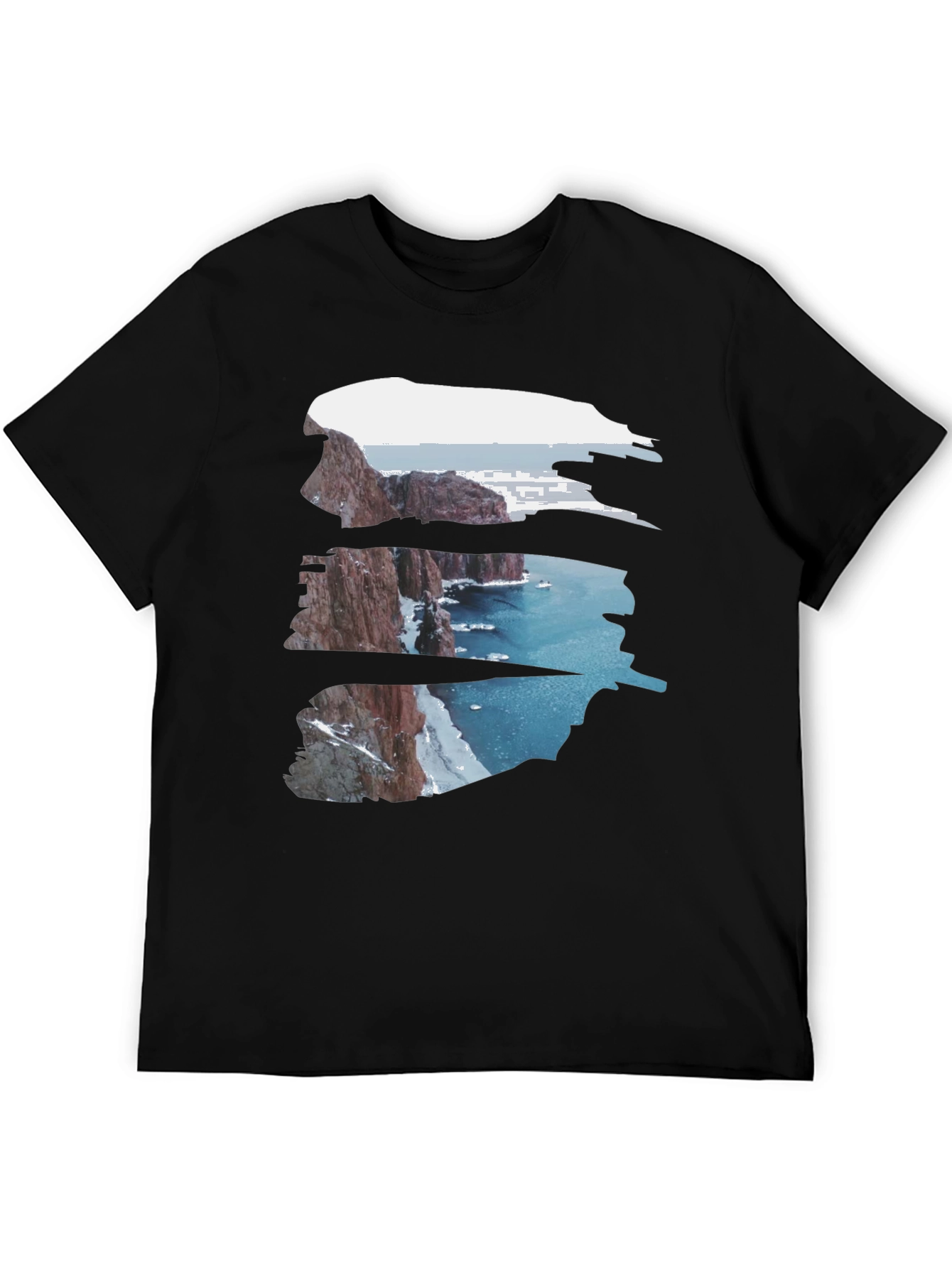 Nature Cliff Black Tee