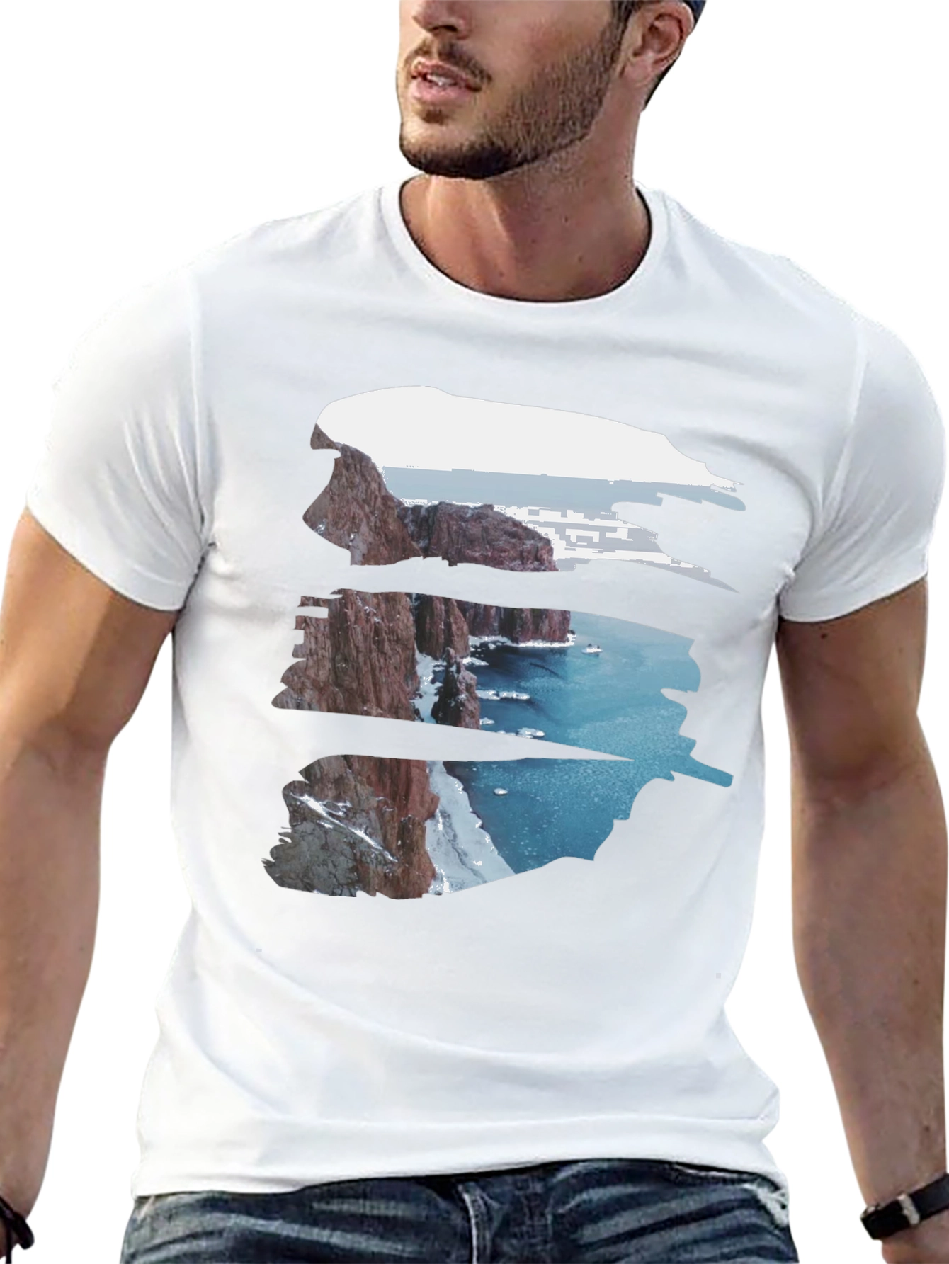Nature Cliff Black Tee