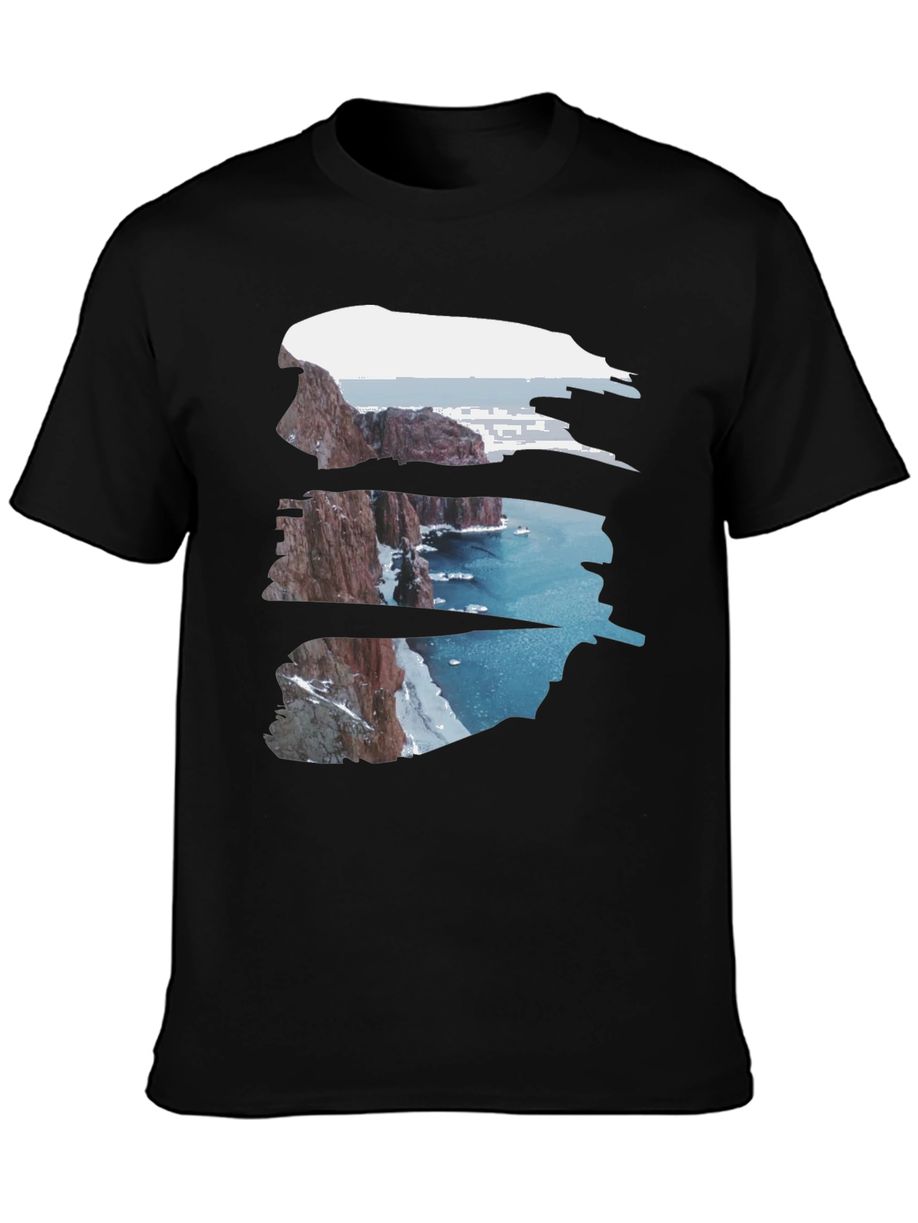 Nature Cliff Black Tee