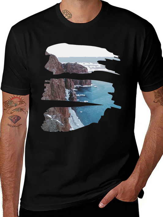 Nature Cliff Black Tee