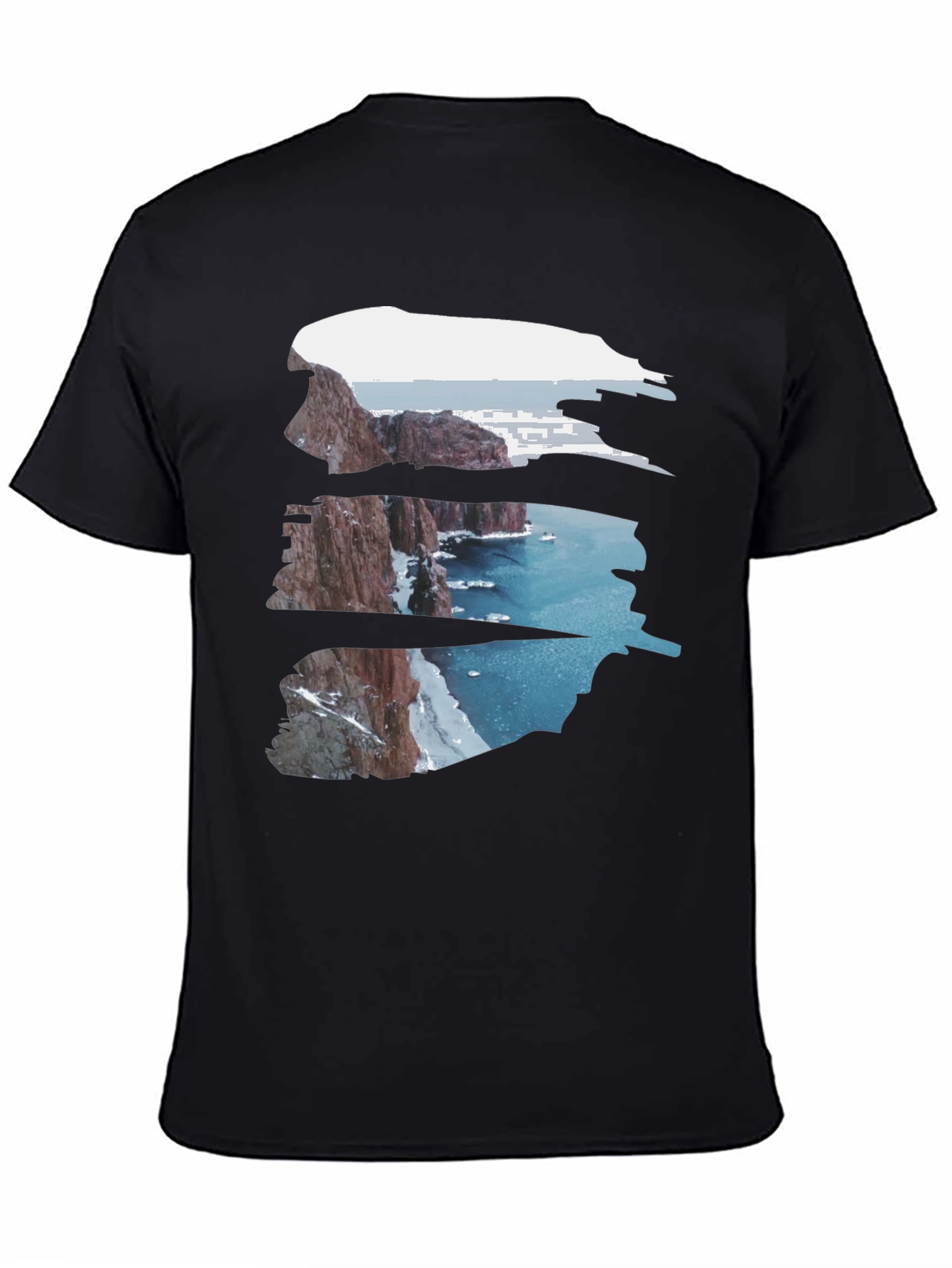 Nature Cliff Black Tee