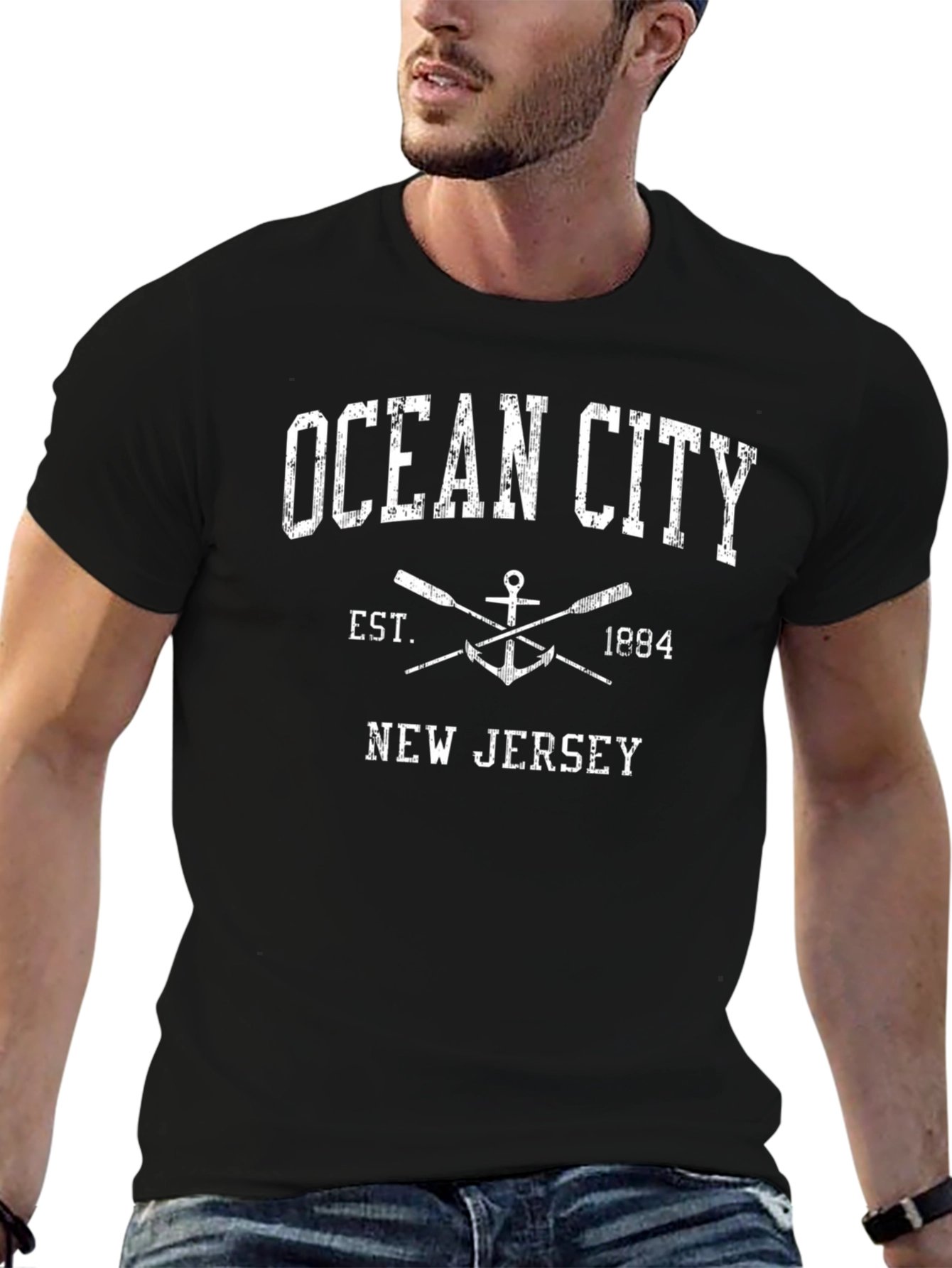 Ocean City New Jersey Black T-Shirt