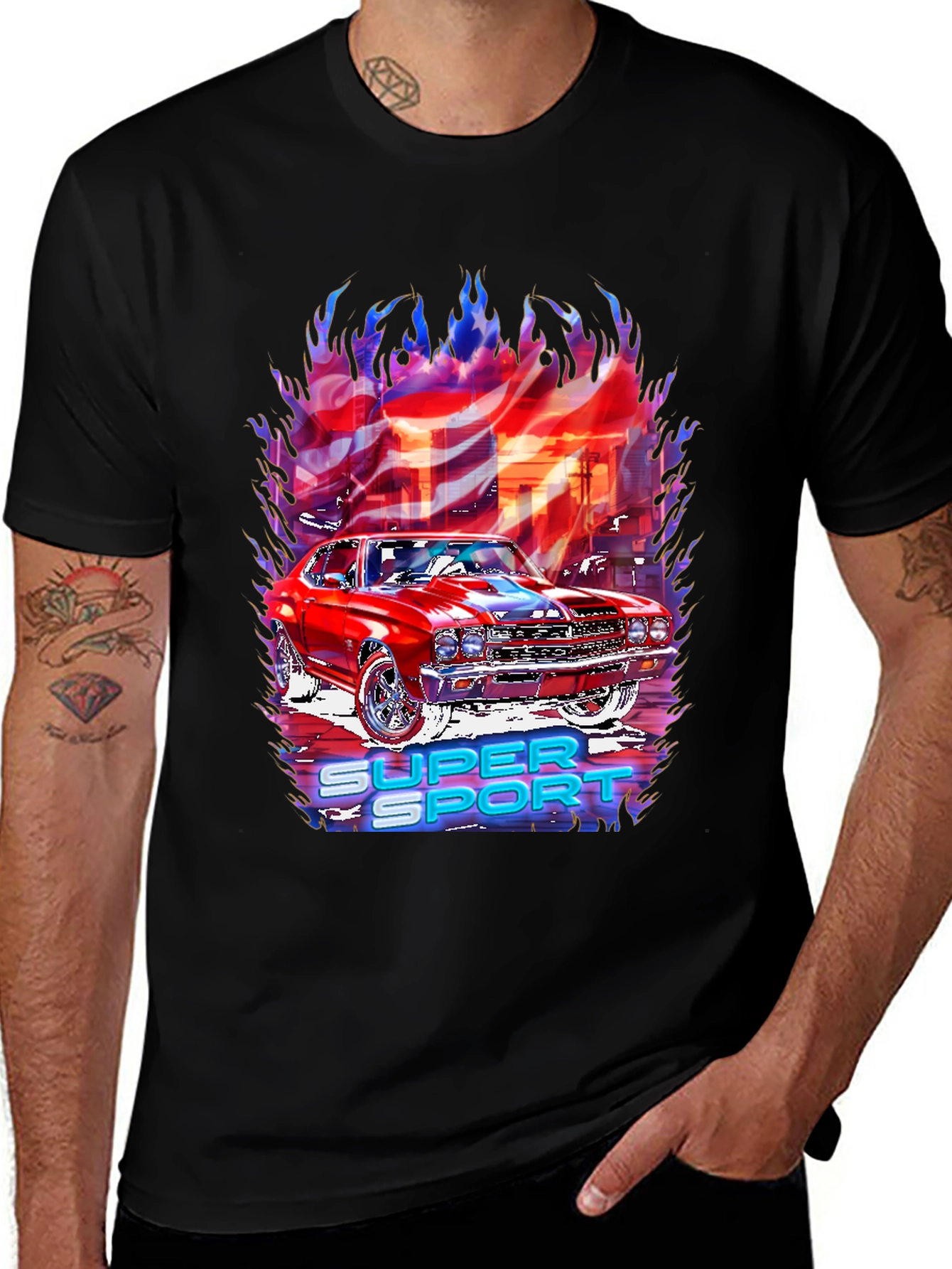 Super Sport Car Graphic T-Shirt