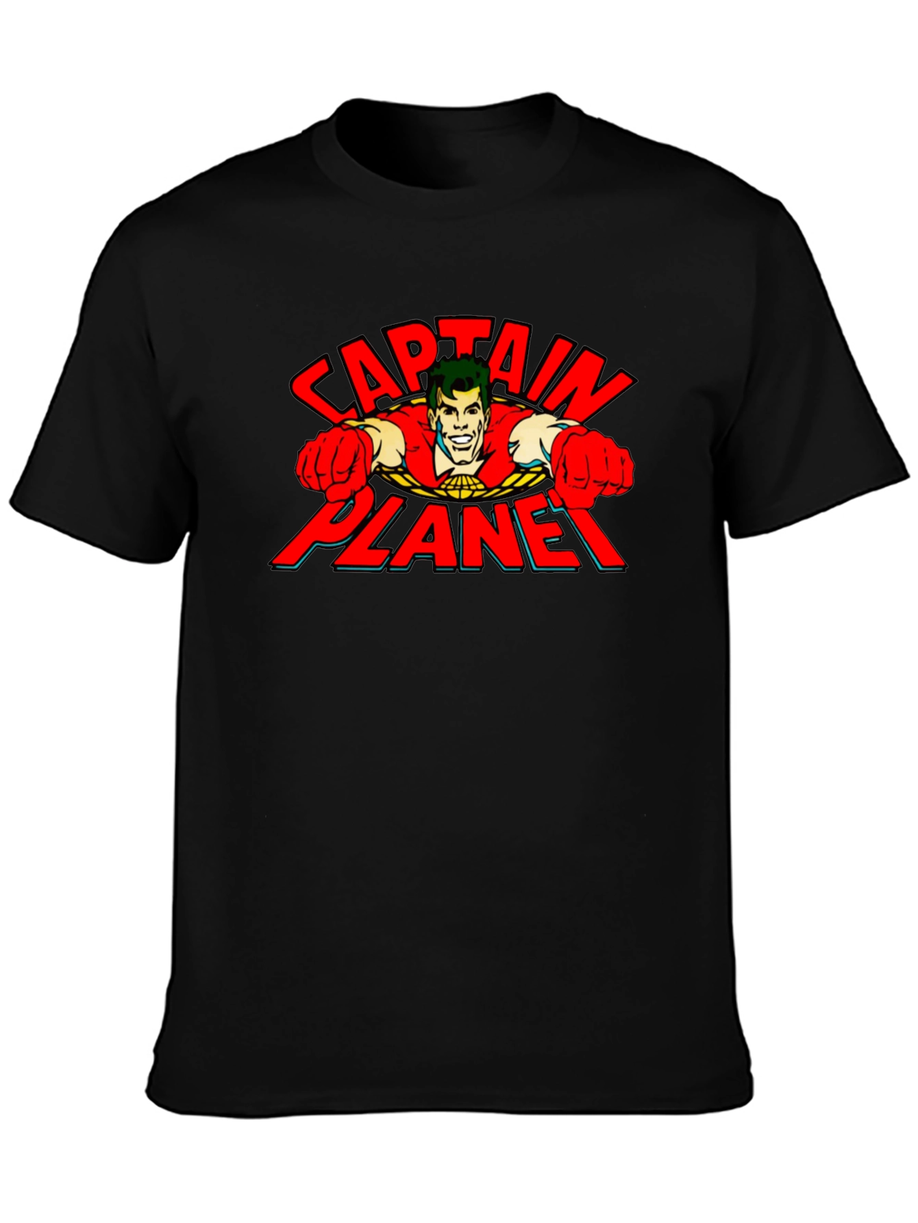 Captain Planet Graphic T-Shirt - Retro Cartoon Tee