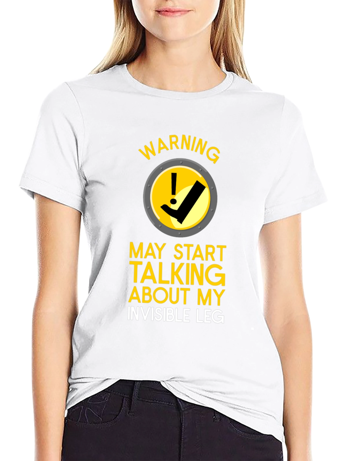 Warning Invisible Leg T-Shirt