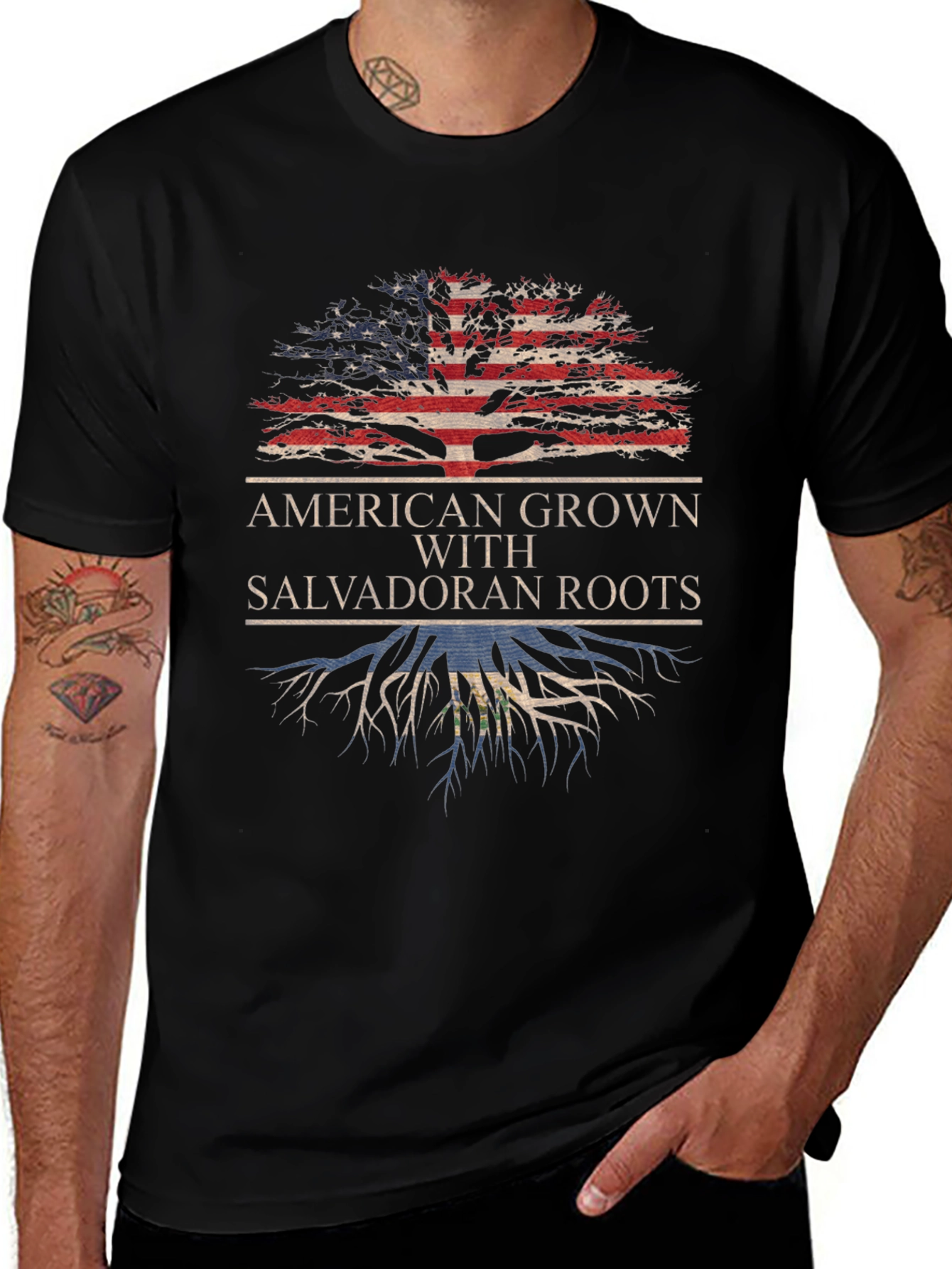 American Grown Salvadoran Roots T-Shirt