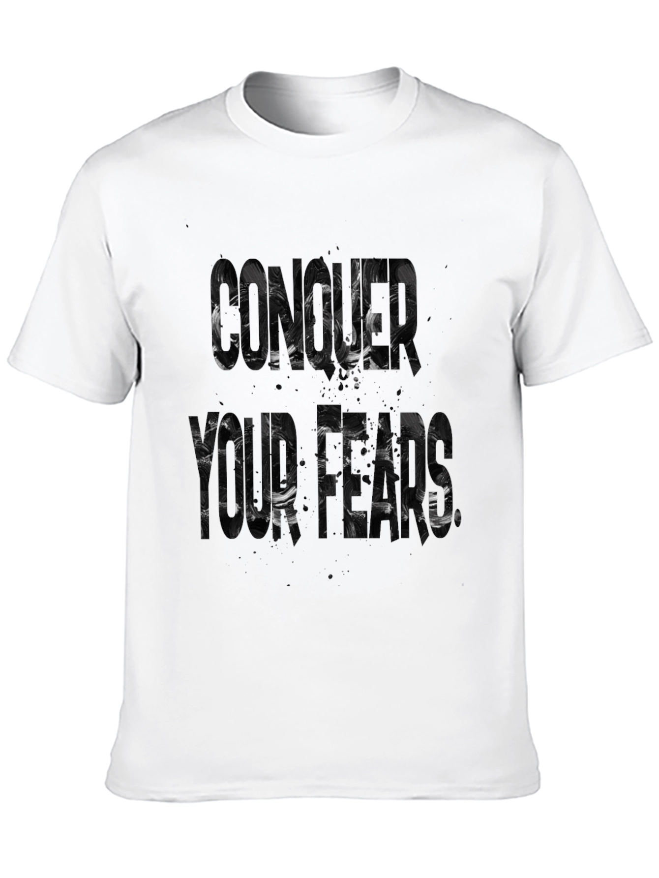 Conquer Your Fears Black Graphic Tee