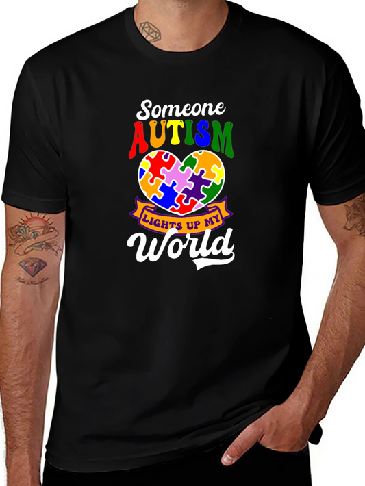 Autism Awareness T-Shirt - Lights Up My World Design