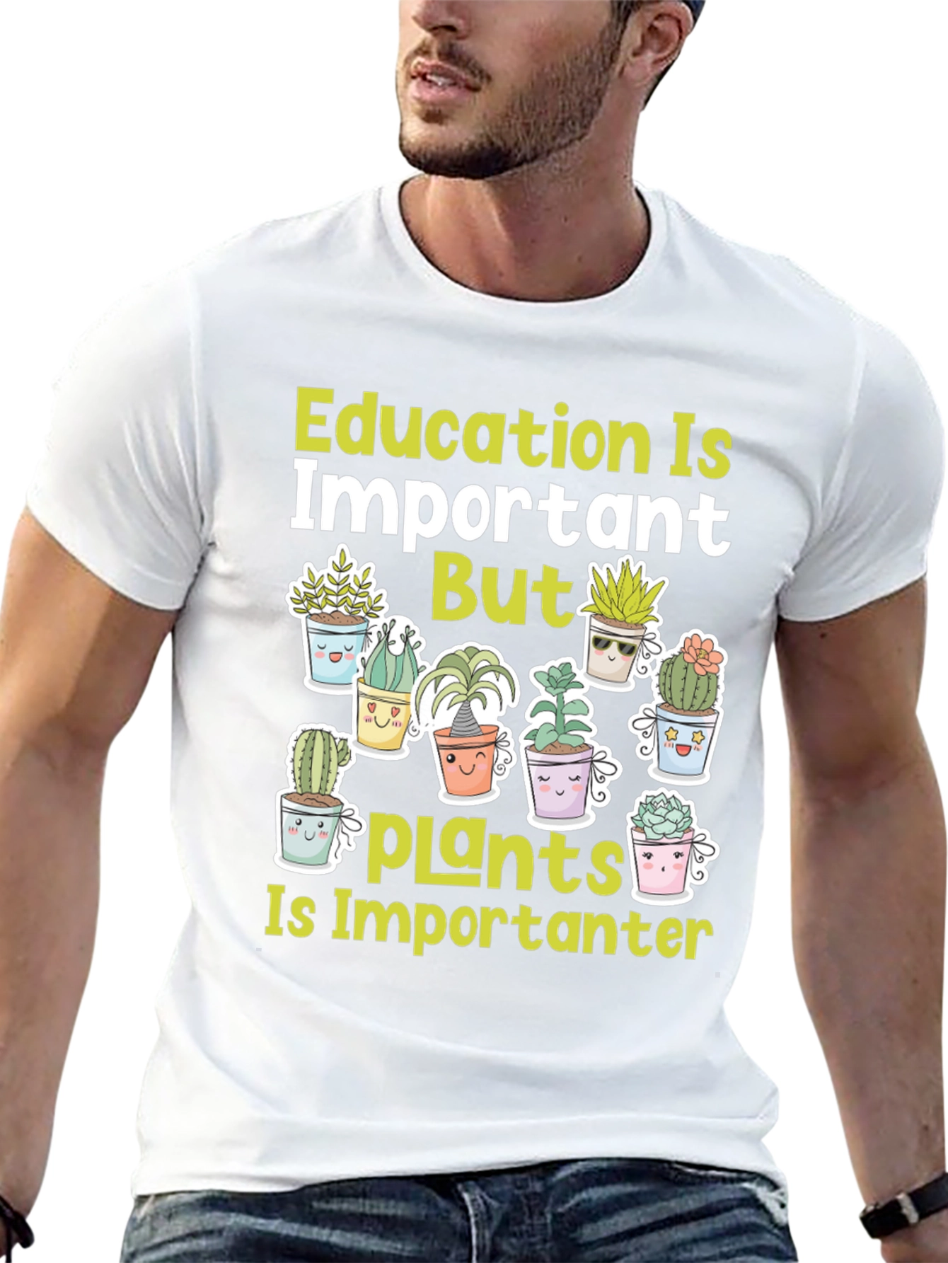 Education Important But Plants T-Shirt
