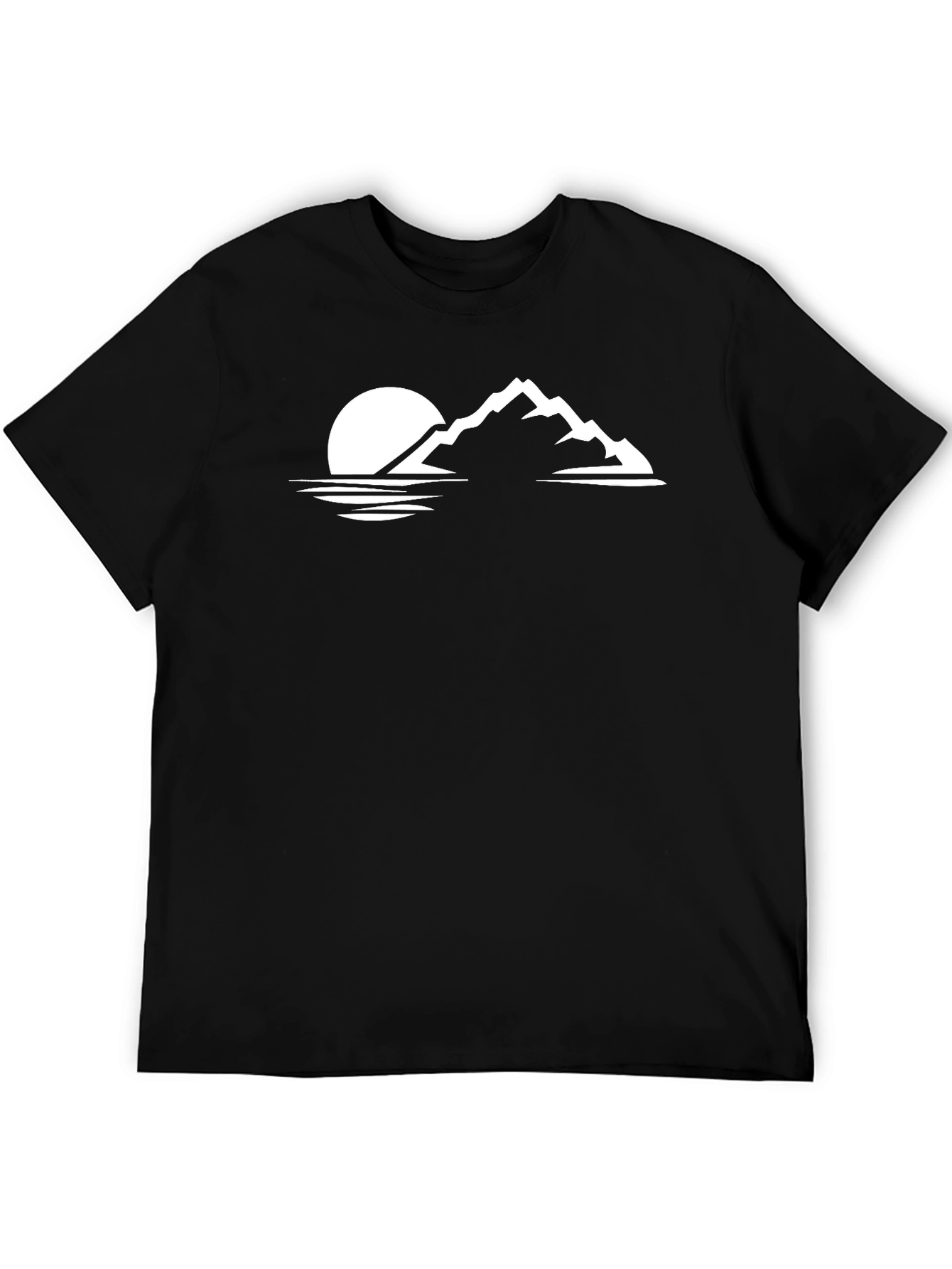 Mountain Scene Graphic Tee - Black