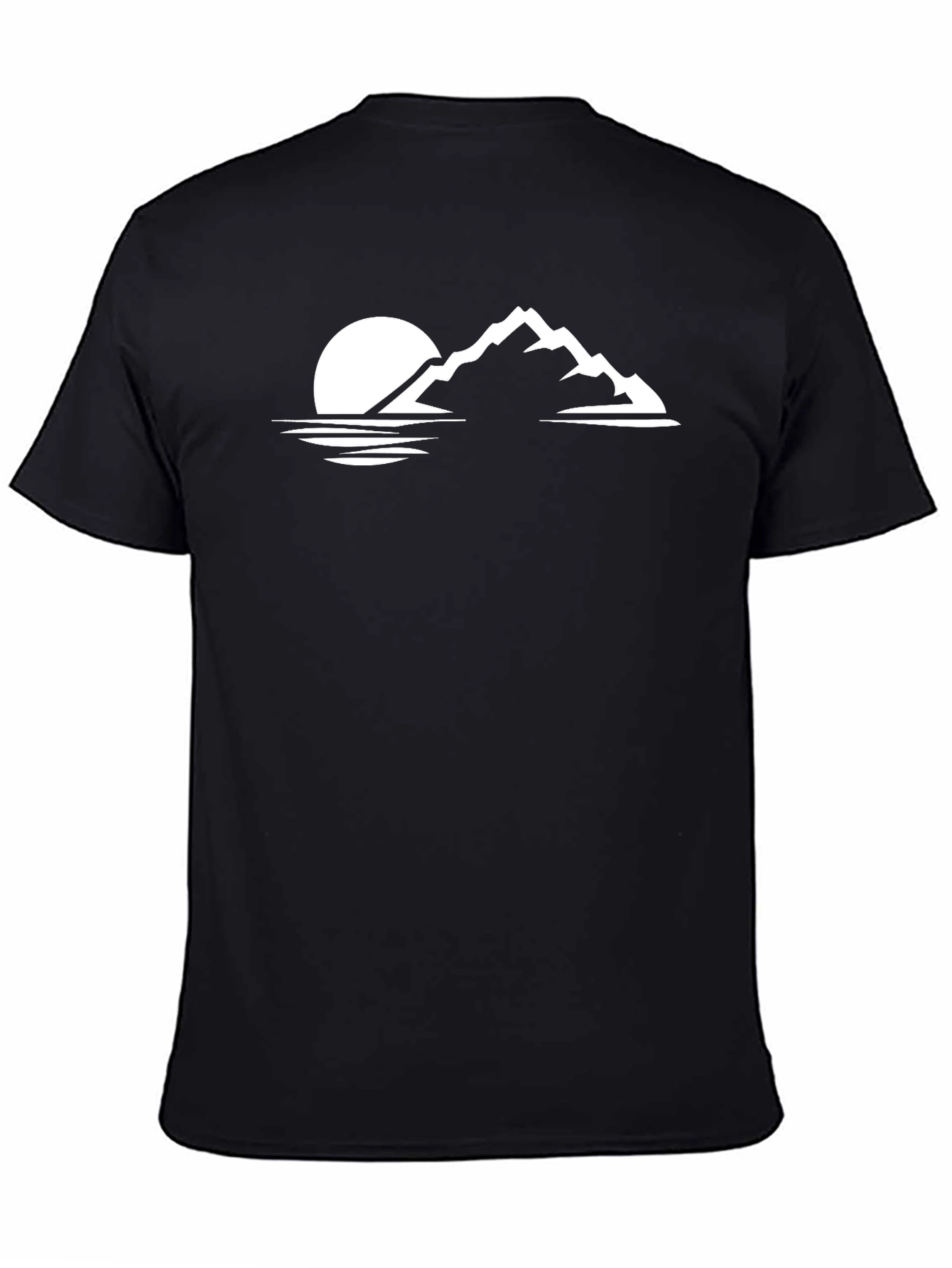 Mountain Scene Graphic Tee - Black