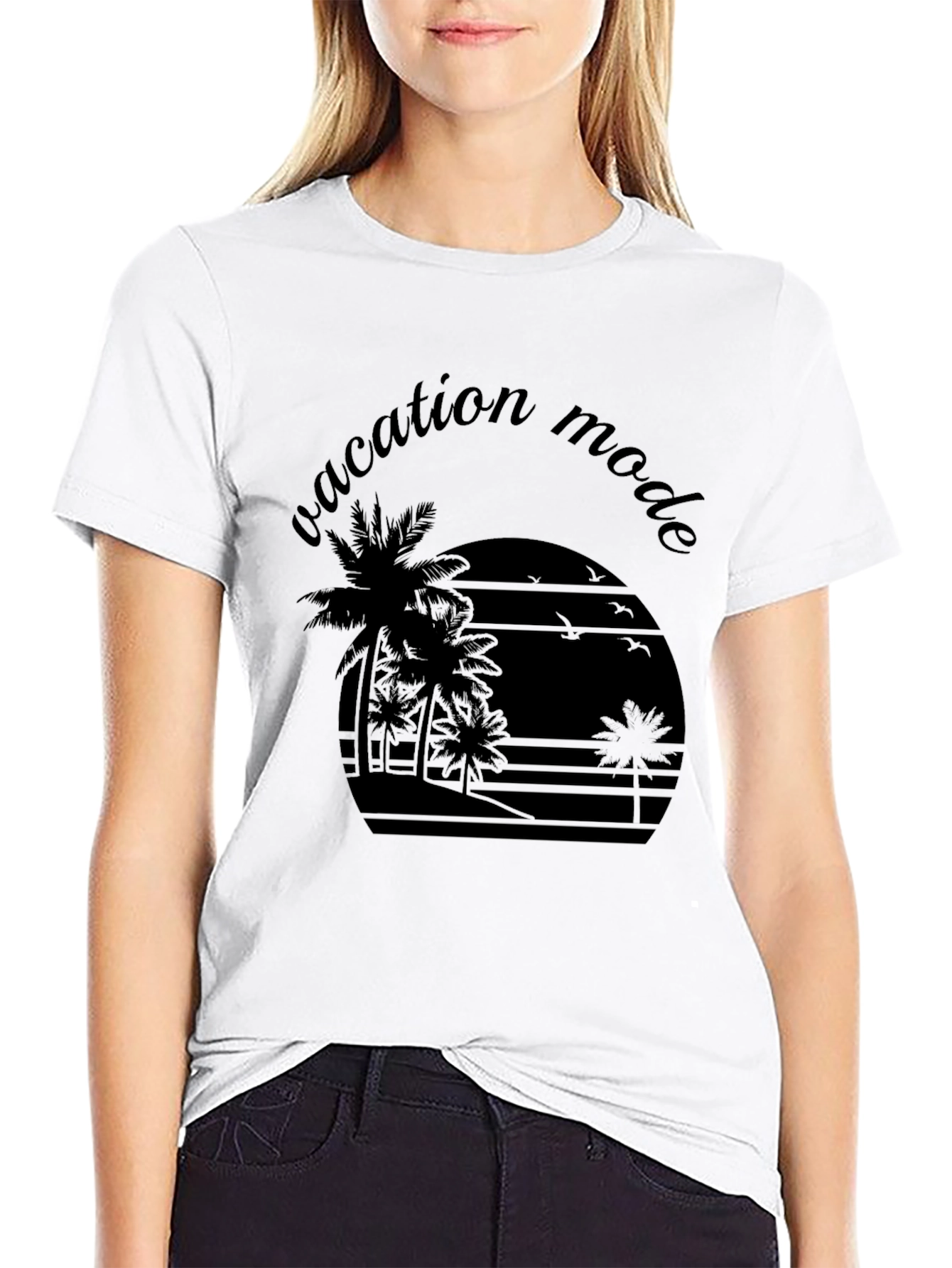 Vacation Mode T-Shirt - Palm Tree Graphic Tee