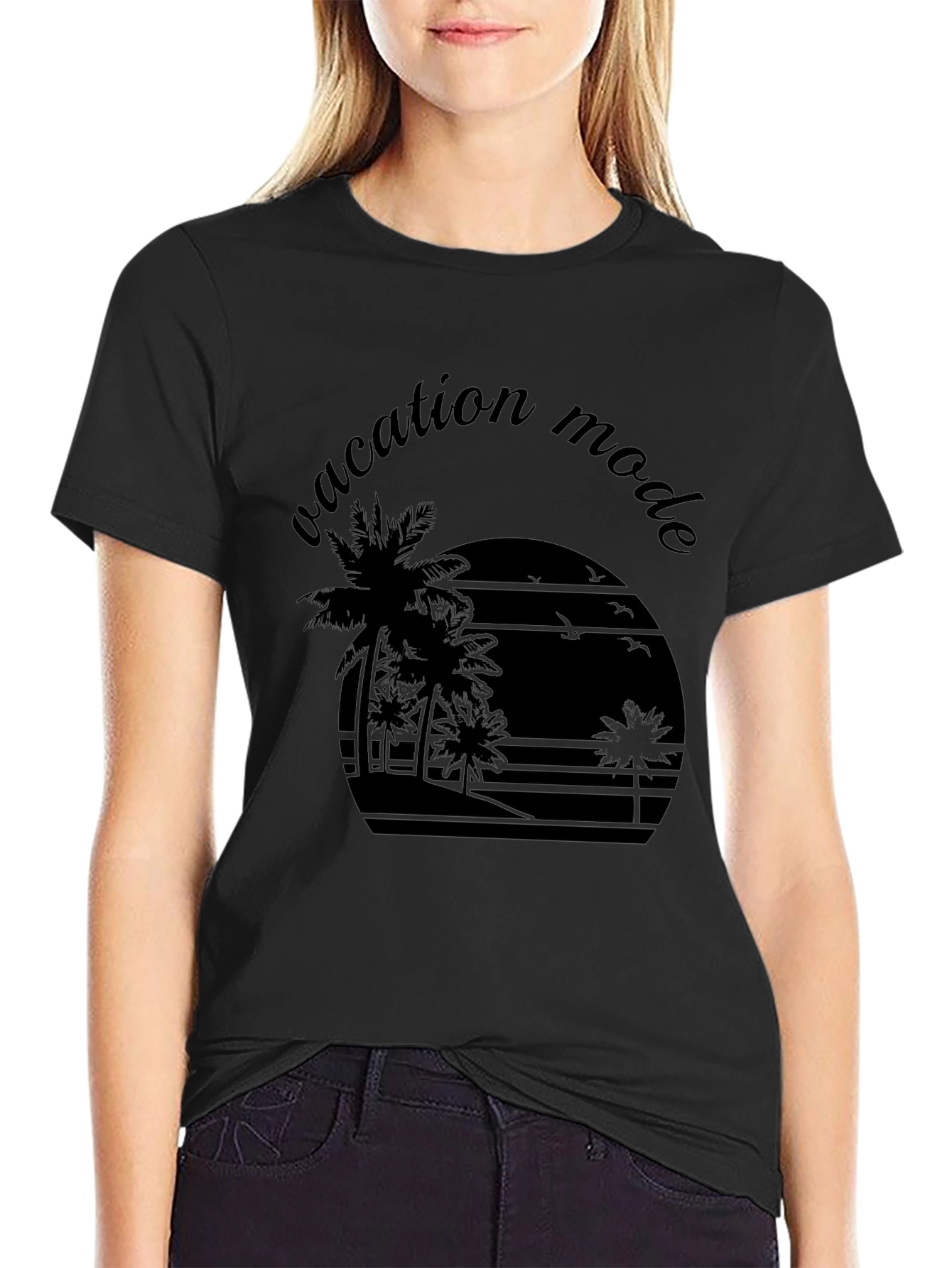 Vacation Mode T-Shirt - Palm Tree Graphic Tee