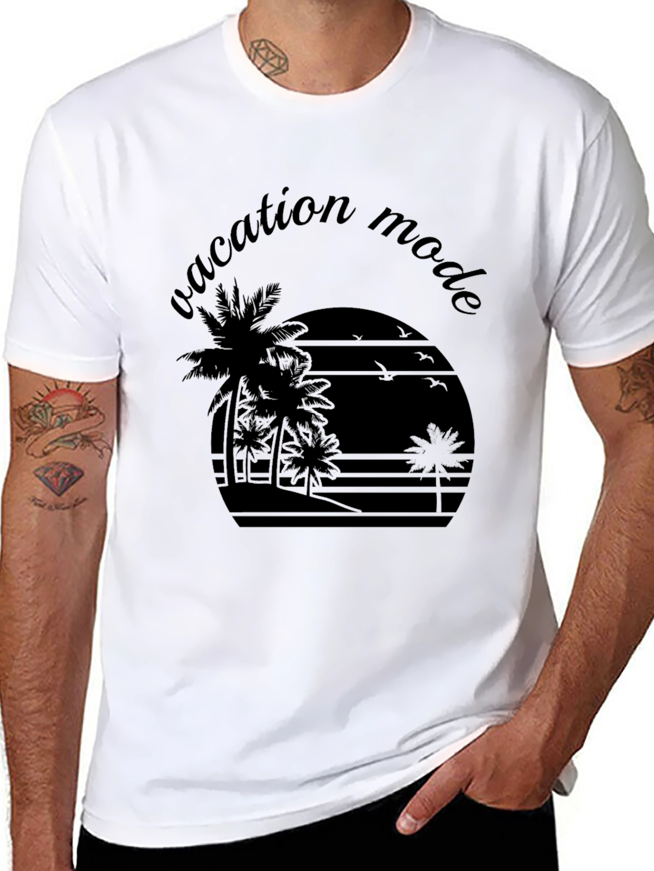 Vacation Mode T-Shirt - Palm Tree Graphic Tee