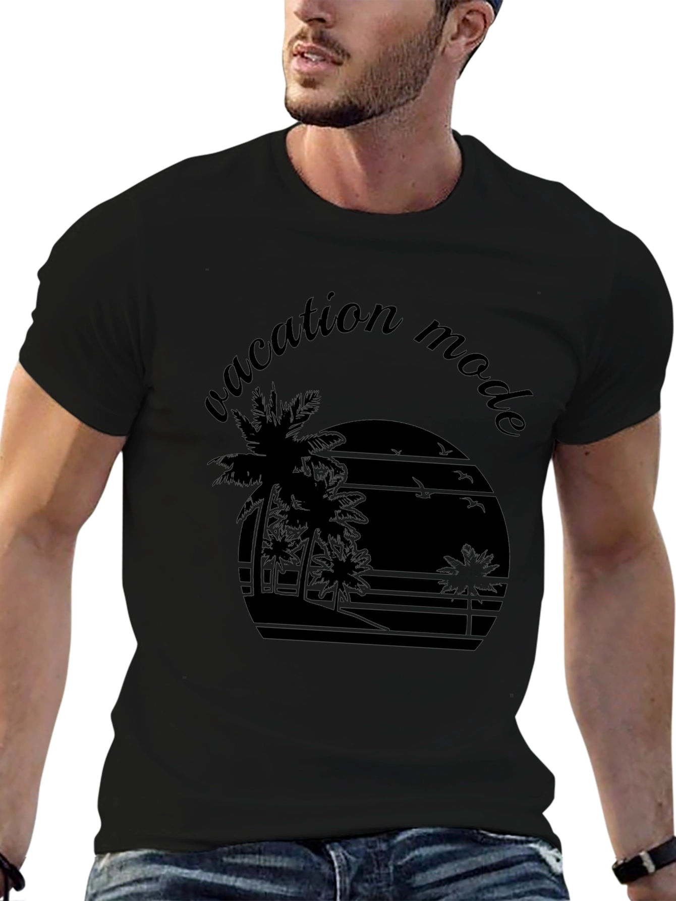 Vacation Mode T-Shirt - Palm Tree Graphic Tee