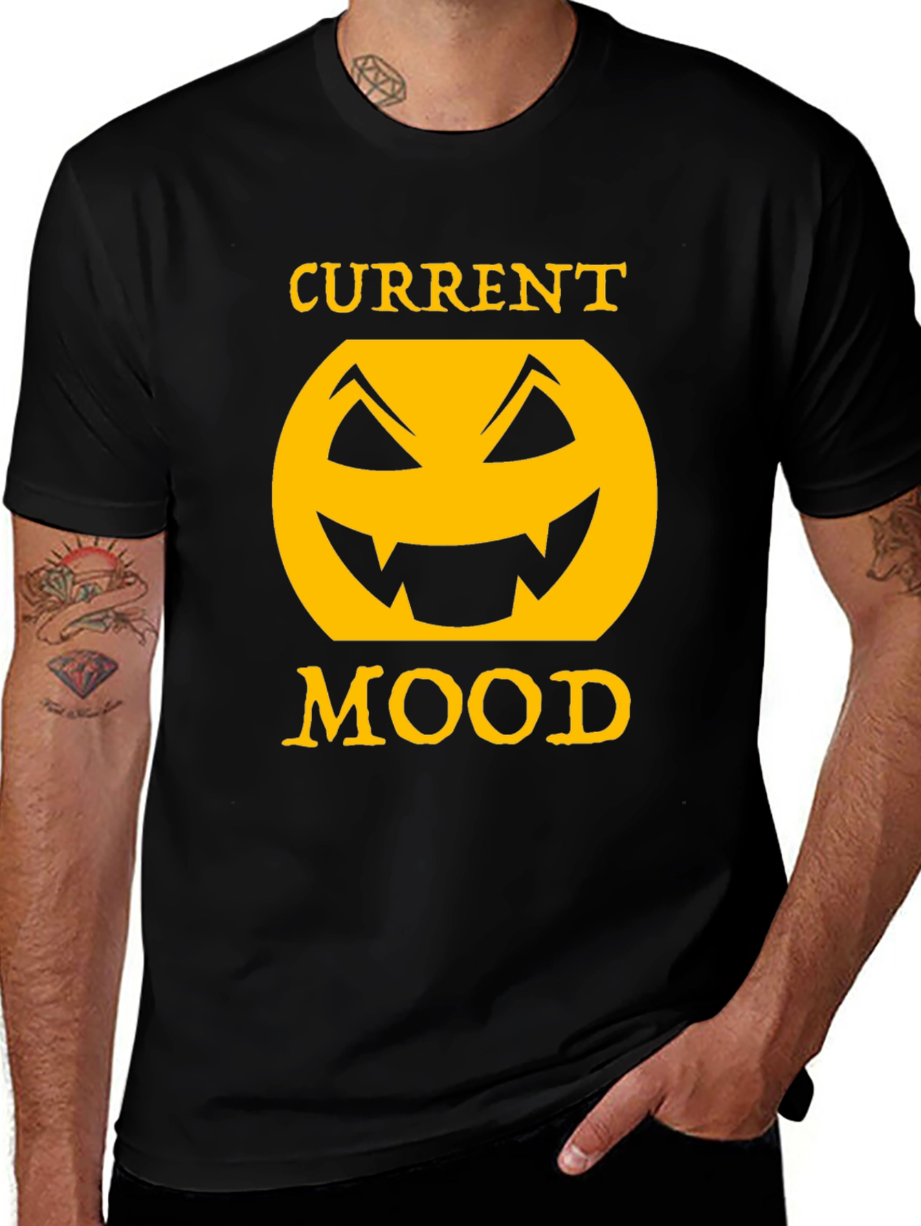 Current Mood Halloween Pumpkin Face T-Shirt