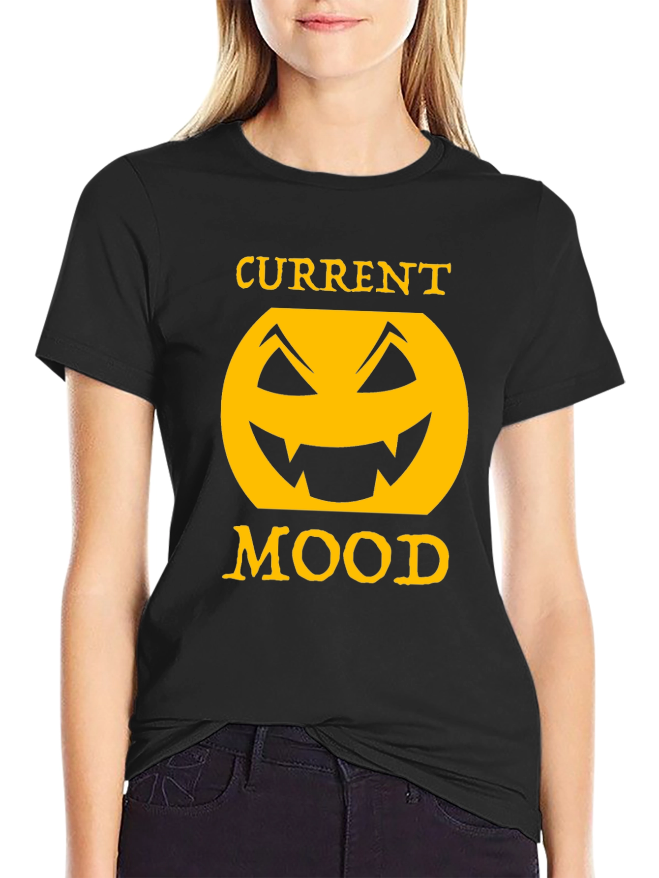 Current Mood Halloween Pumpkin Face T-Shirt