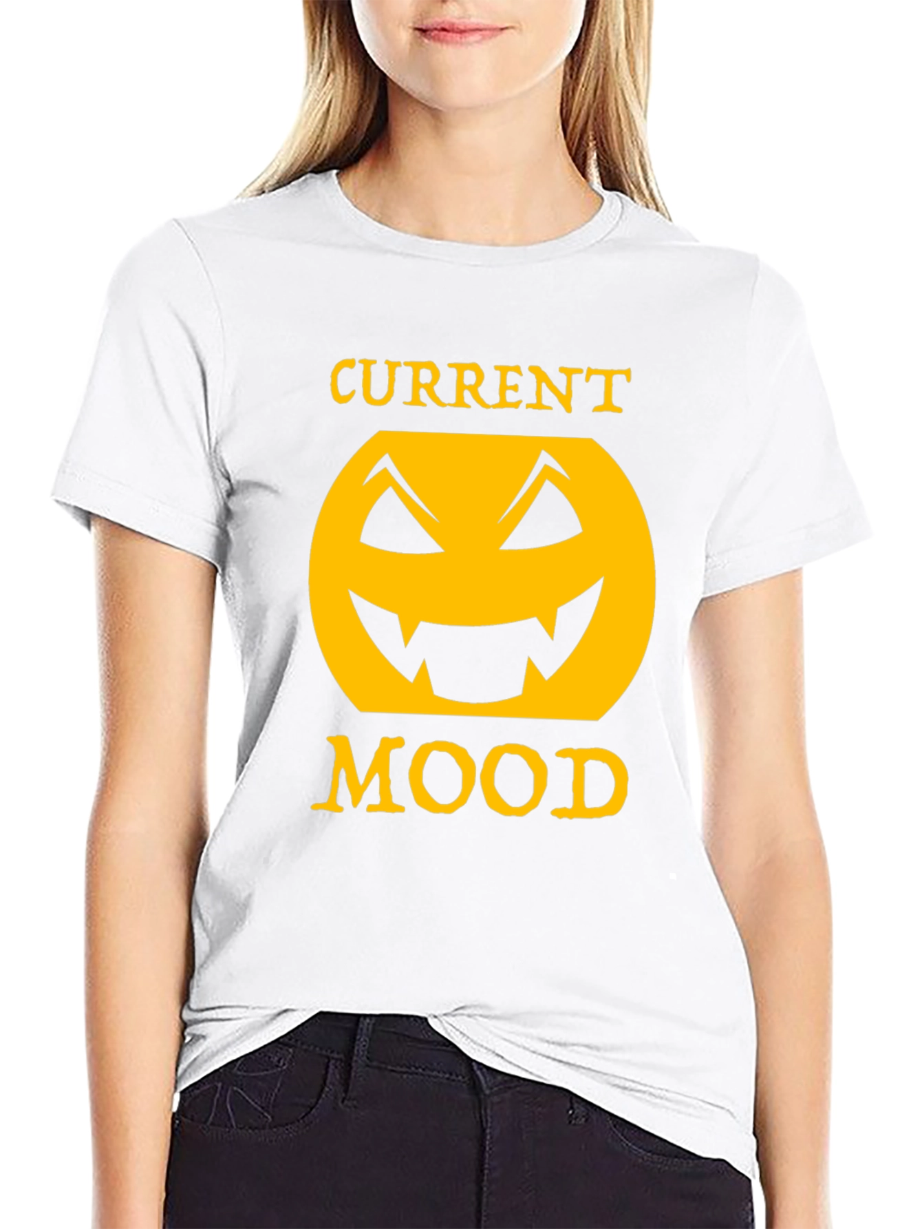 Current Mood Halloween Pumpkin Face T-Shirt